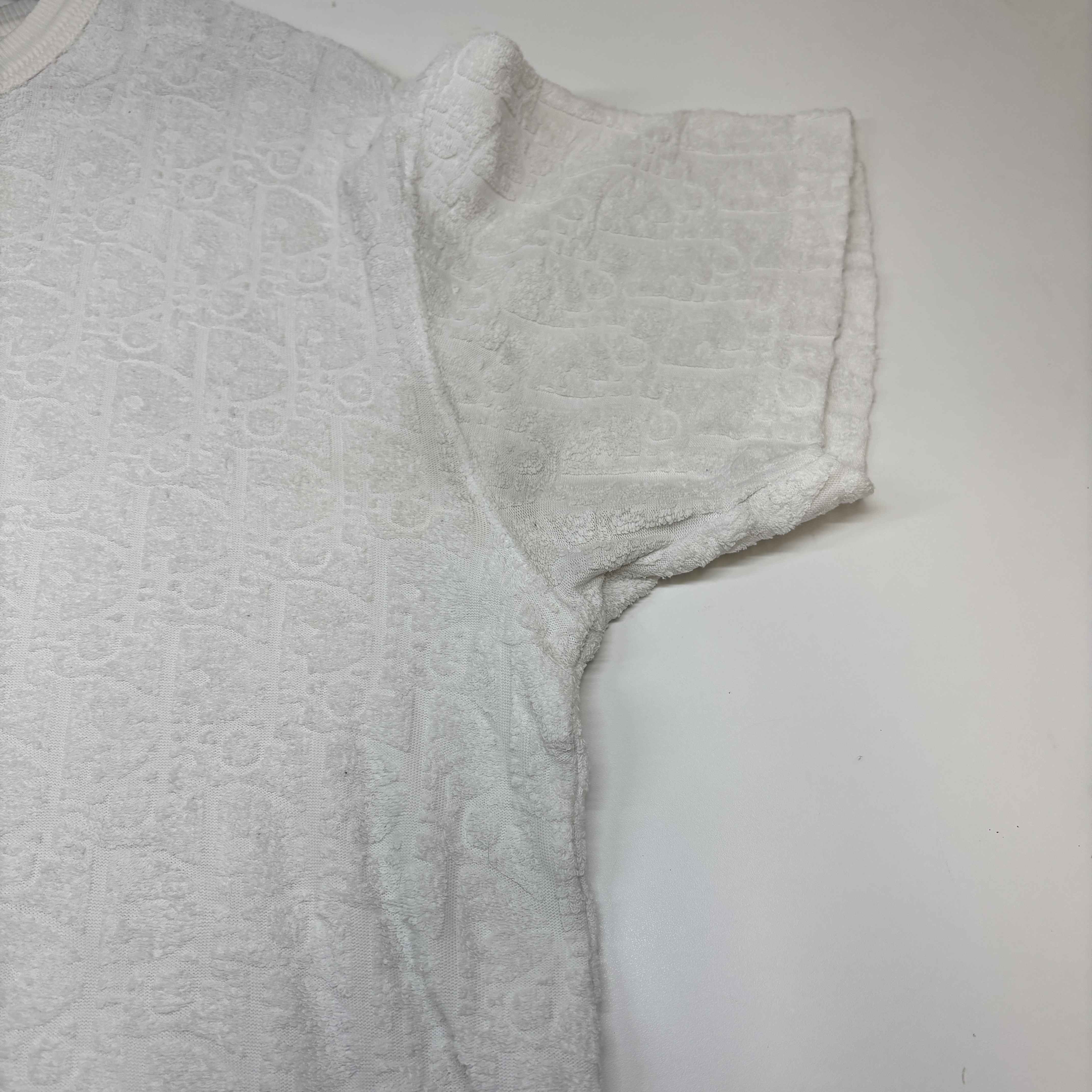 Men's Oblique Terry T-Shirt White Size XS