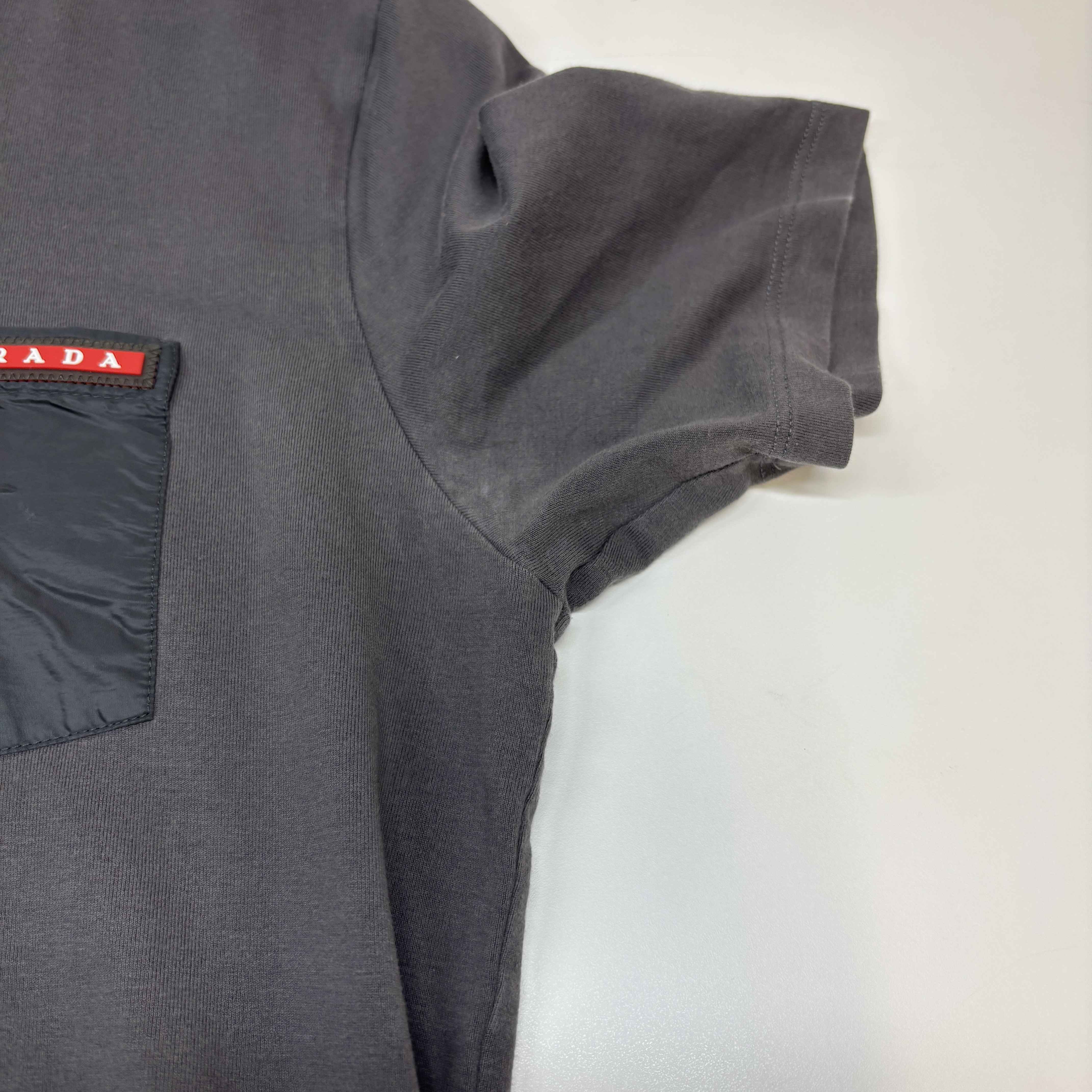 Men's Linear Rosa Logo T-Shirt Grey Size M