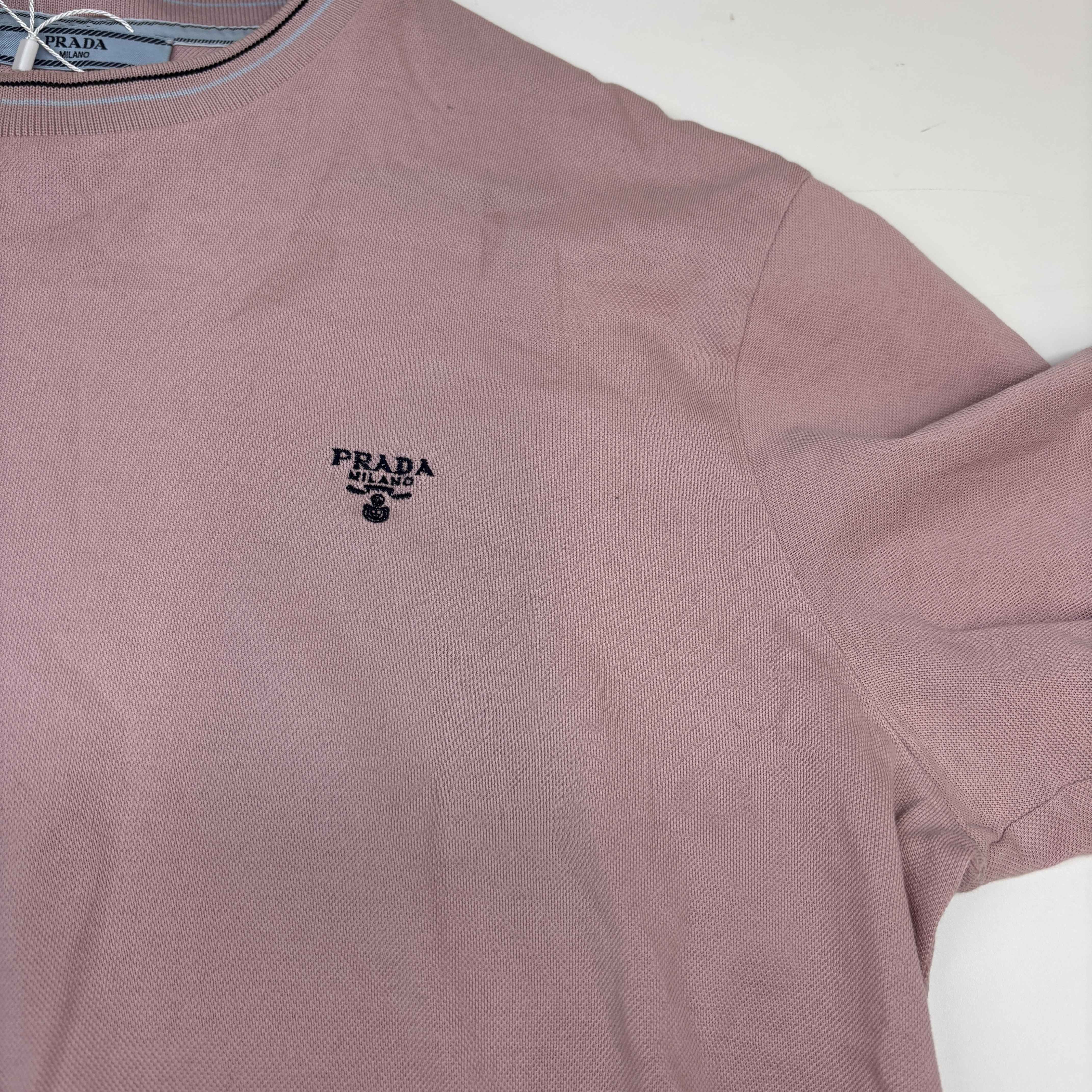 Men's Embroidered Logo T-Shirt Pink Size M