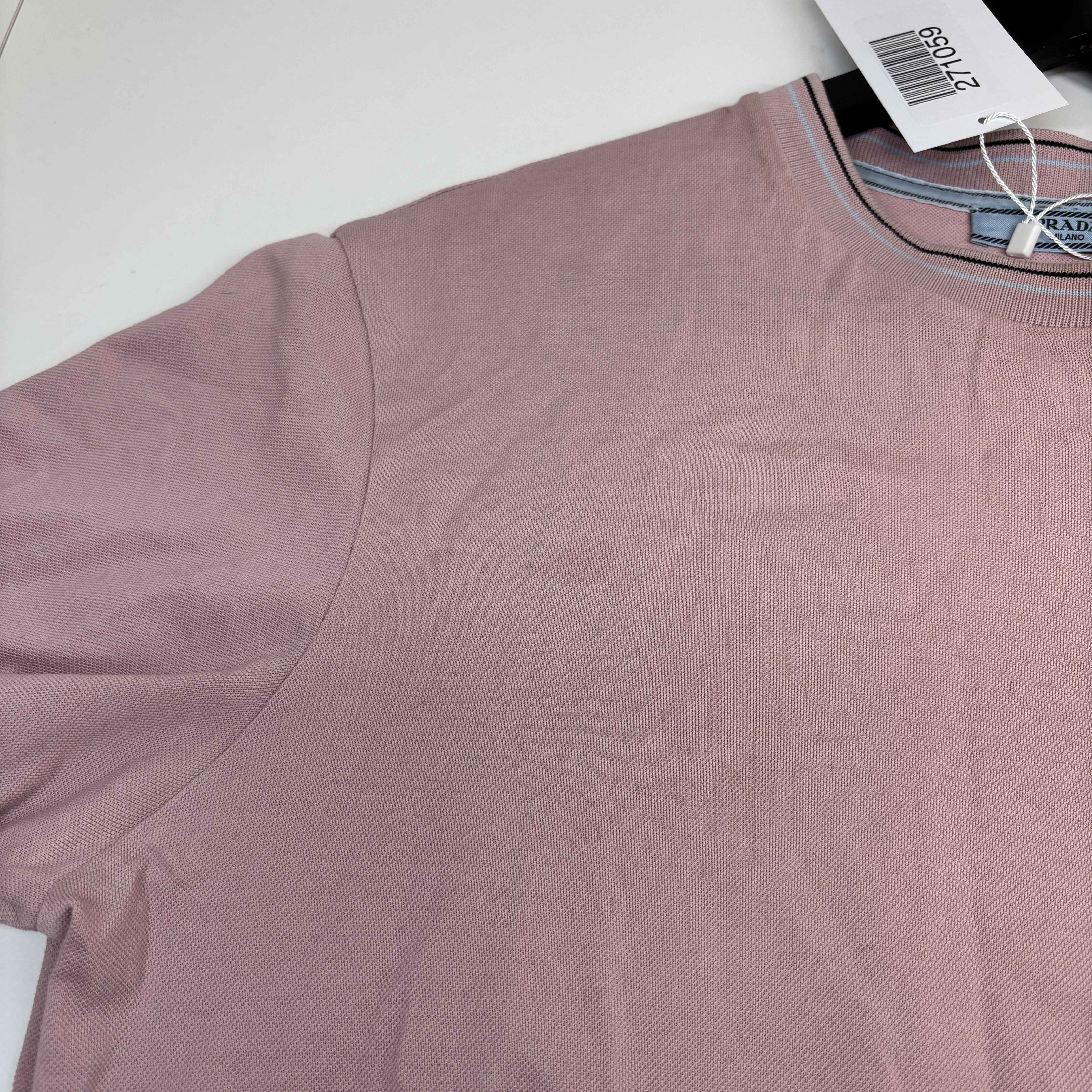 Men's Embroidered Logo T-Shirt Pink Size M