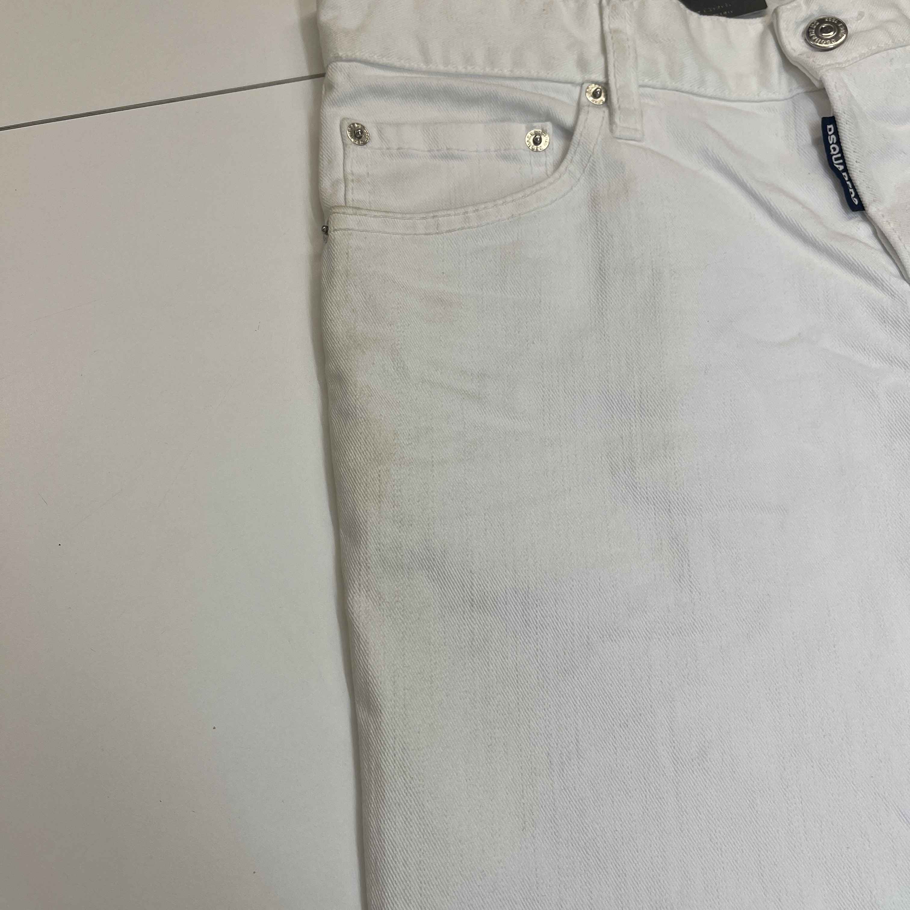 Men's Plaque Logo Jeans White Size IT 48 / UK 32