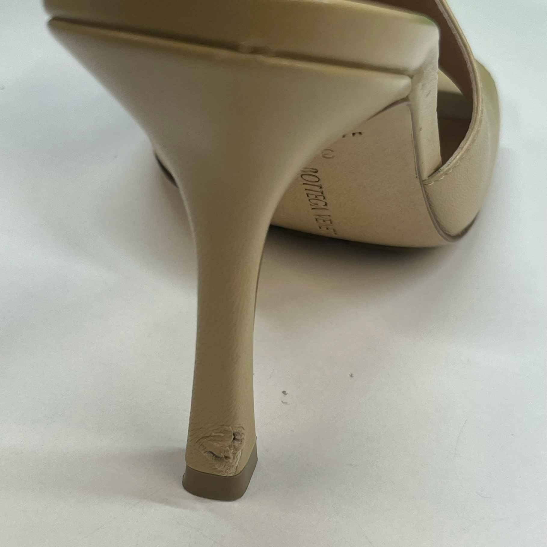Women's Stretch Mule Heels Nude Size EU 37.5 / UK 4.5