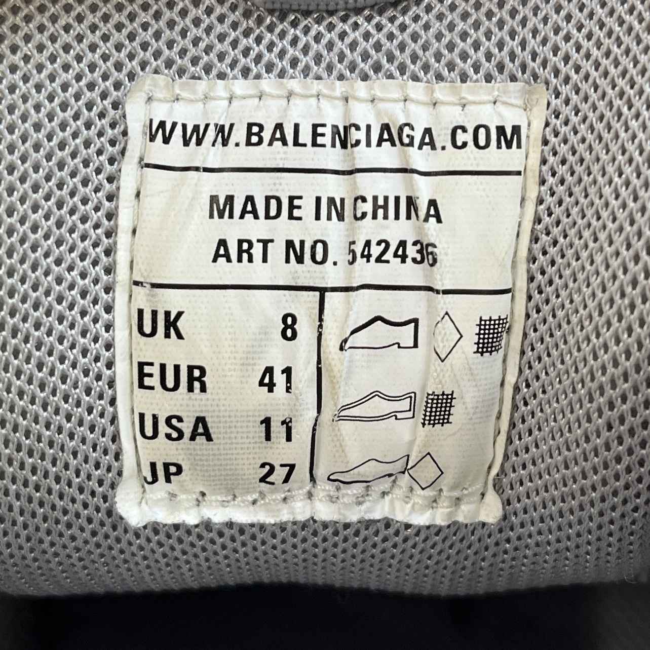 Women's Triple S Low Trainers Grey Size EU 41 / UK 8