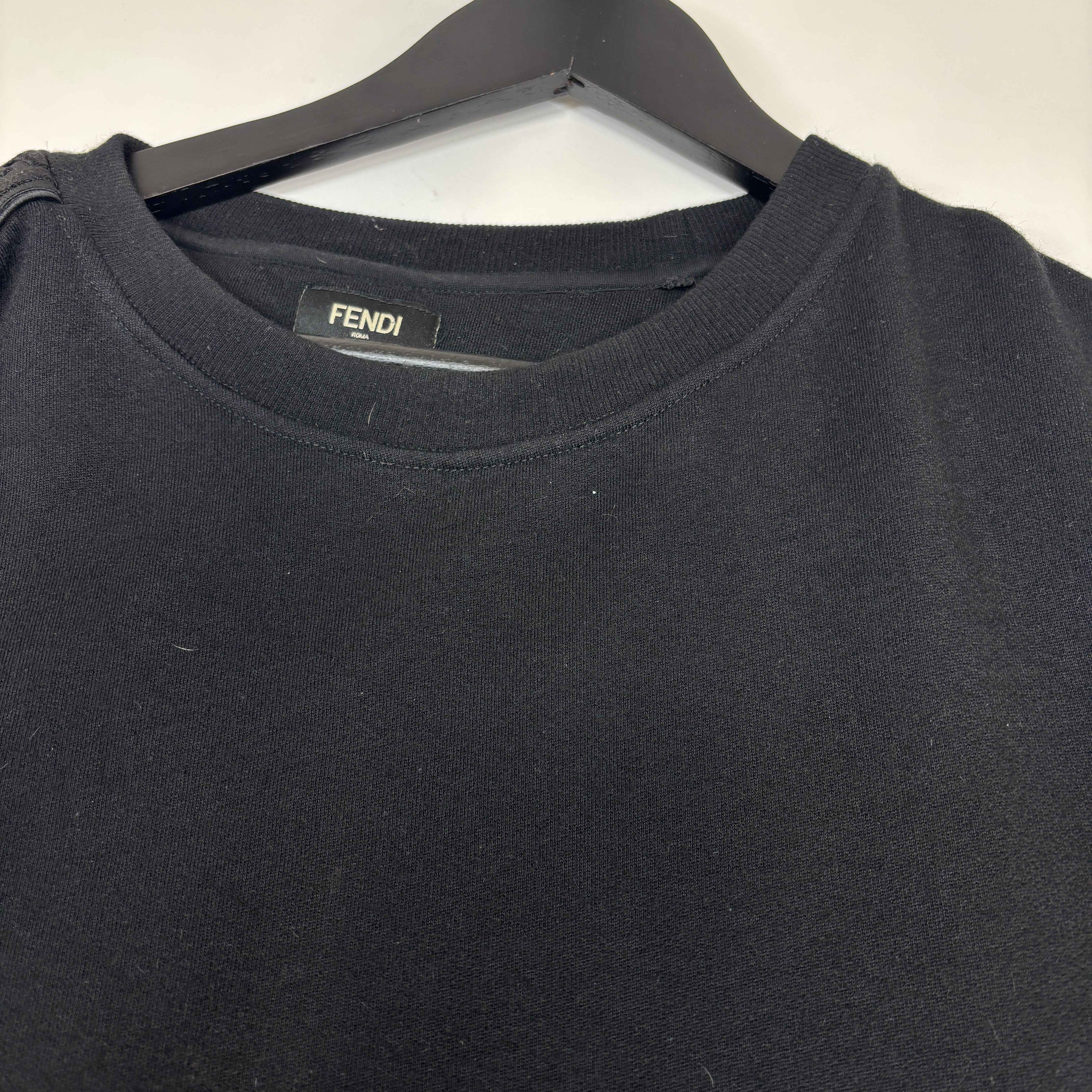 Men's Ff Tape Logo Sweatshirt Black Size XL