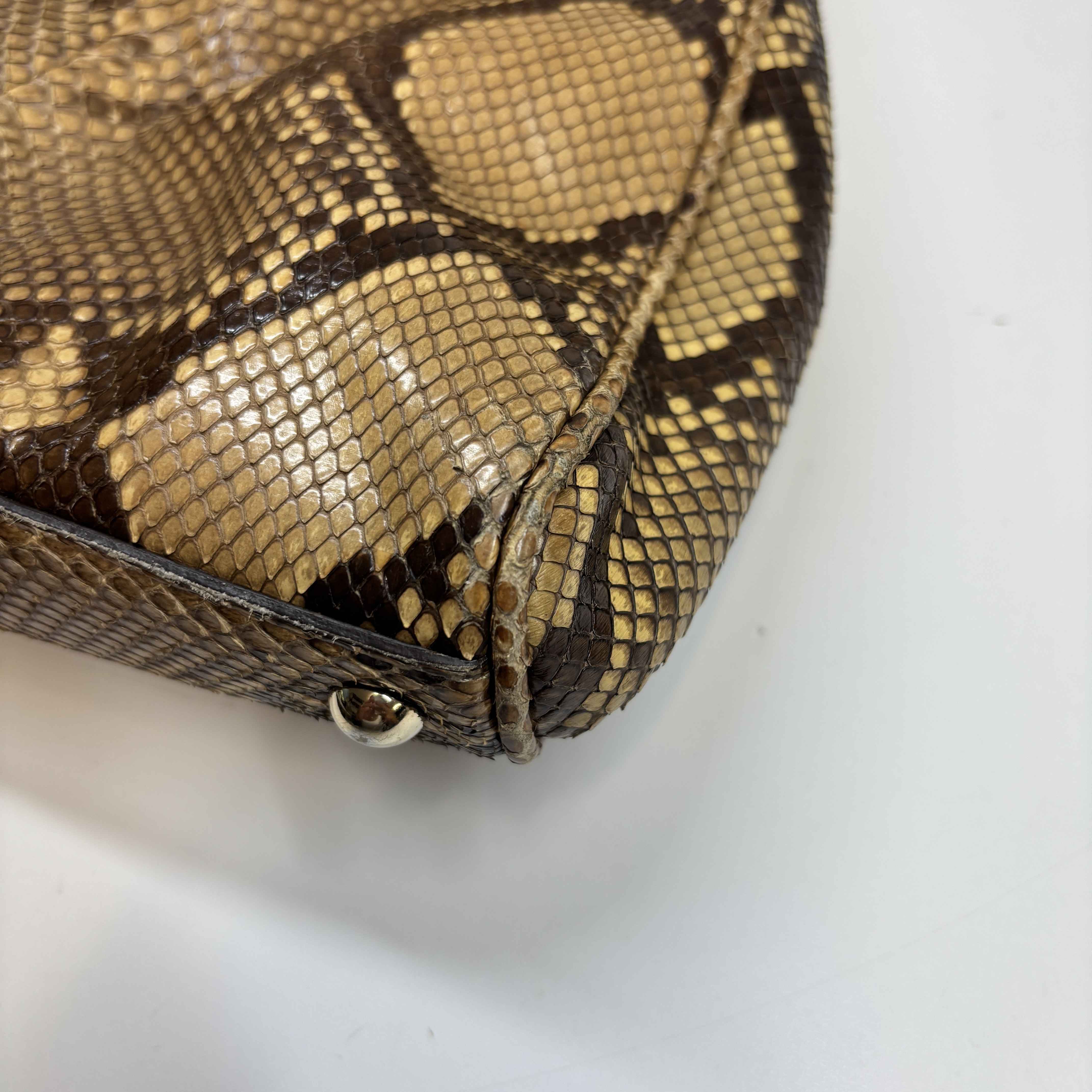 Women's Python Skin Tassle Bag Brown