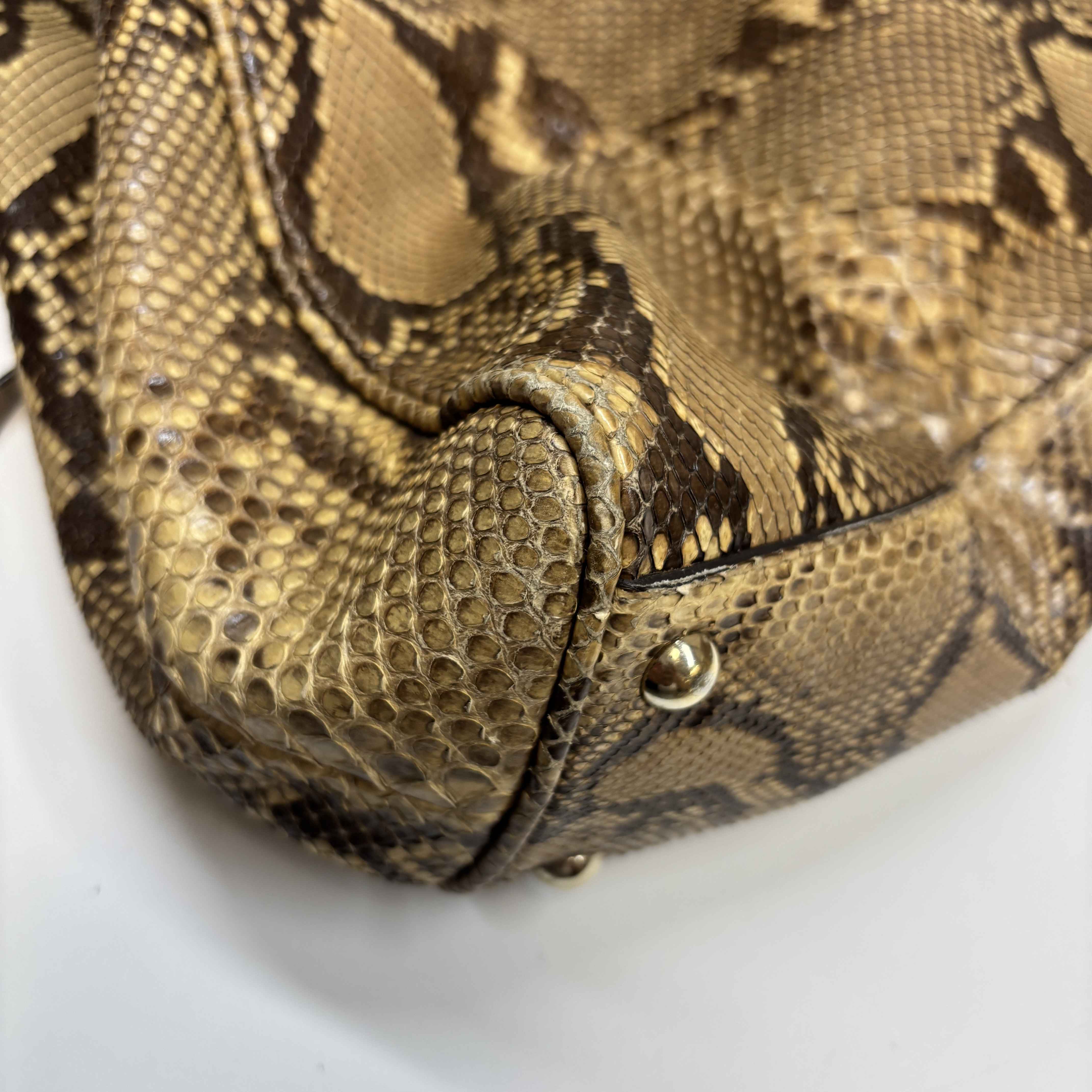 Women's Python Skin Tassle Bag Brown