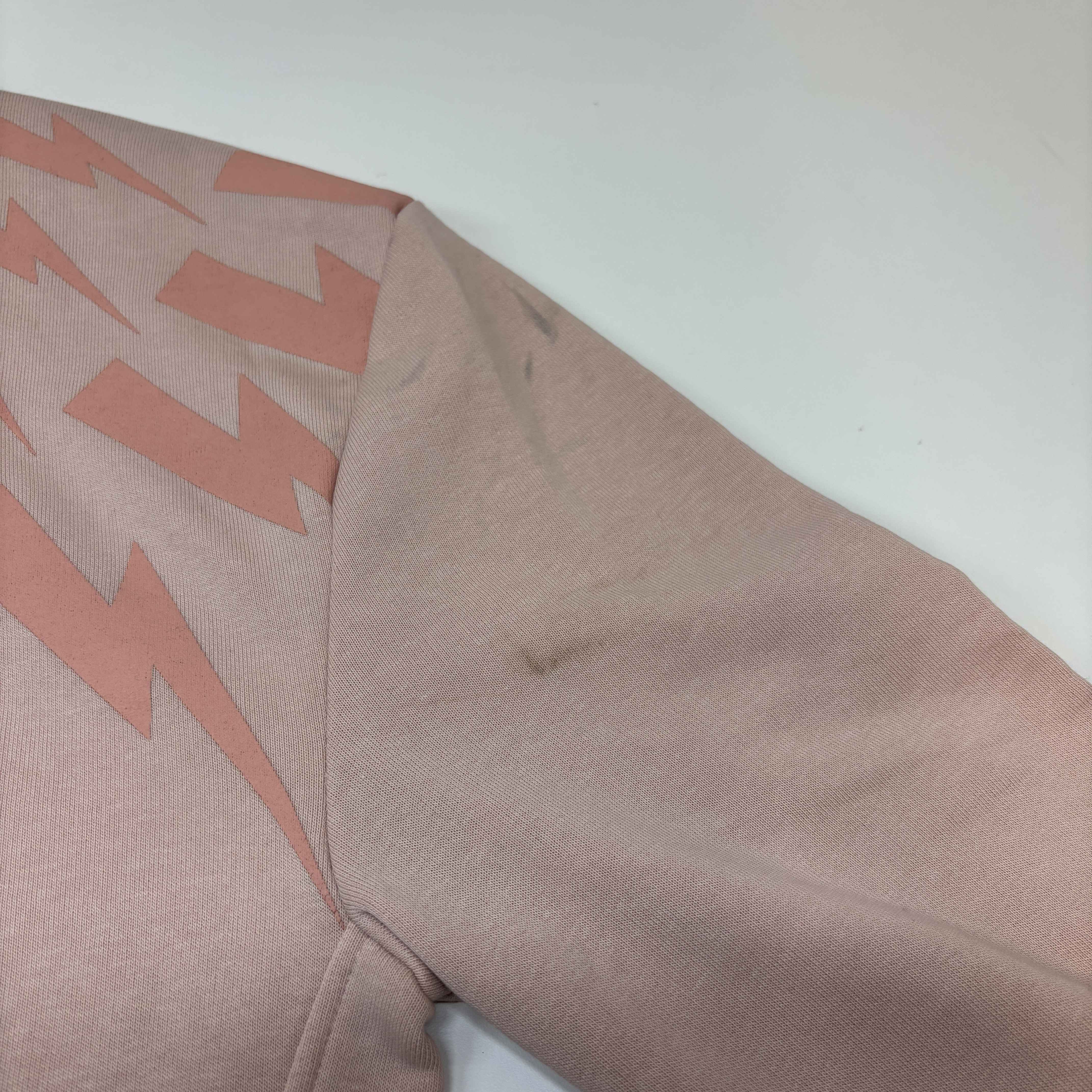 Men's Lightning Bolt Logo Sweatshirt Pink Size XS