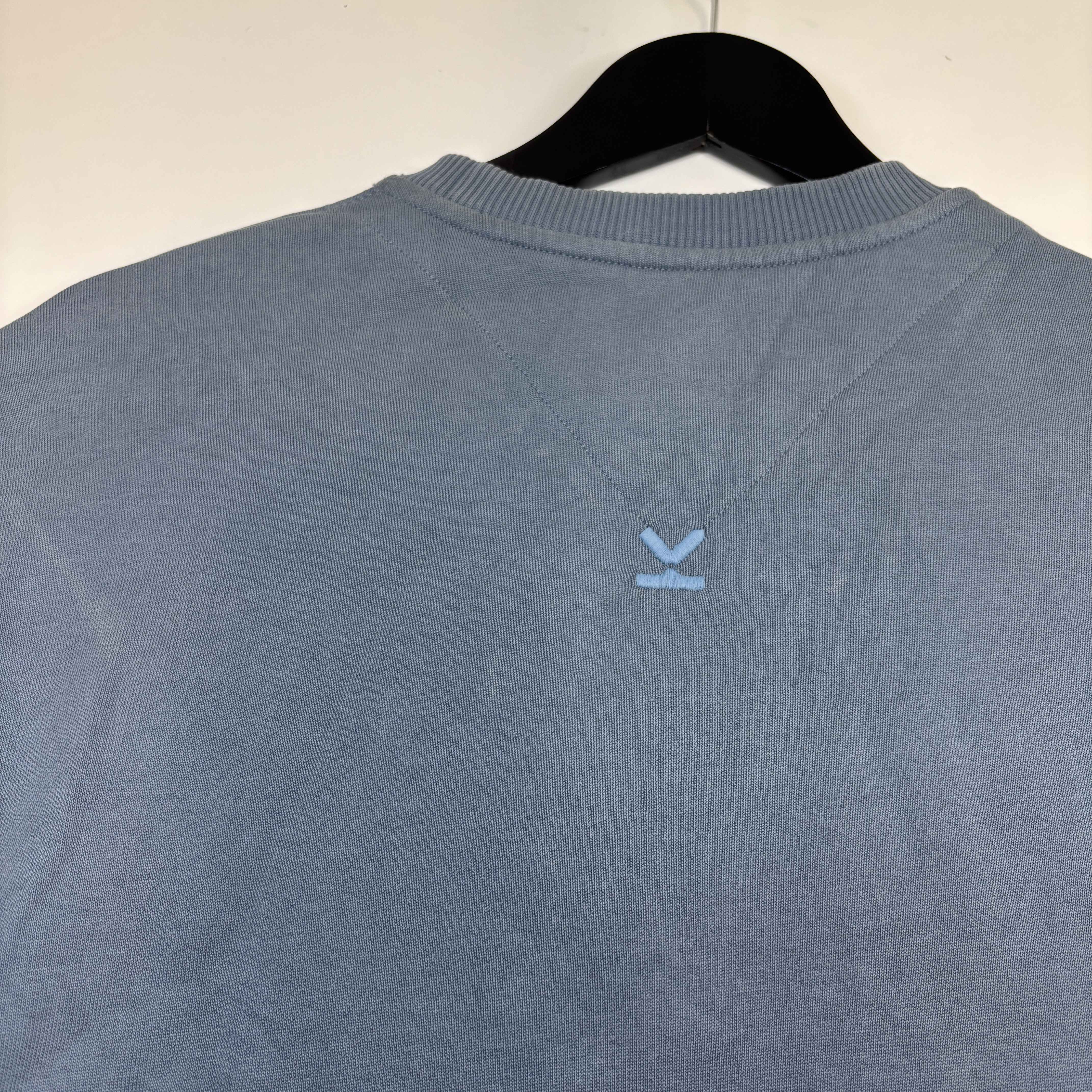 Men's Logo Print Sweatshirt Blue Size XS