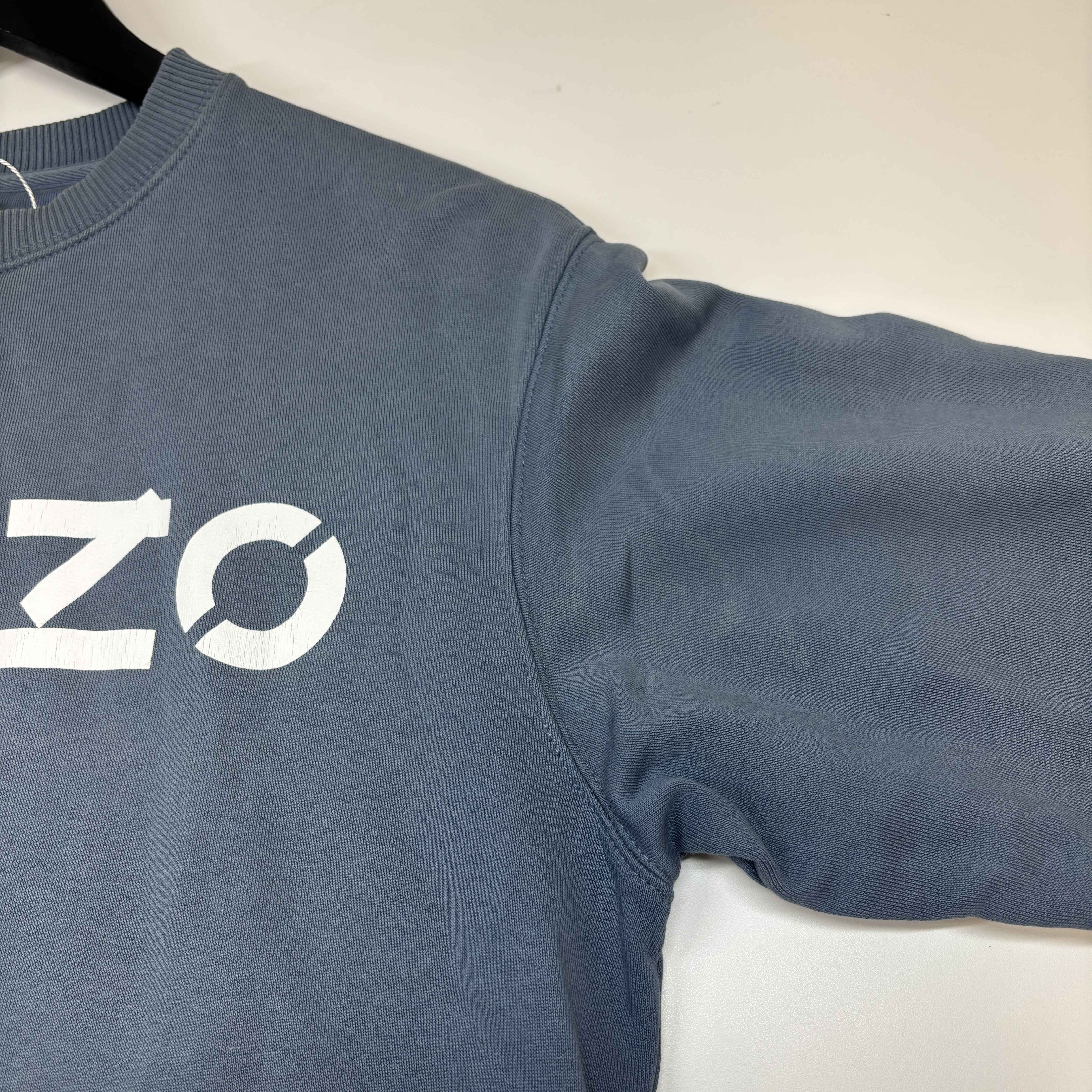 Men's Logo Print Sweatshirt Blue Size XS