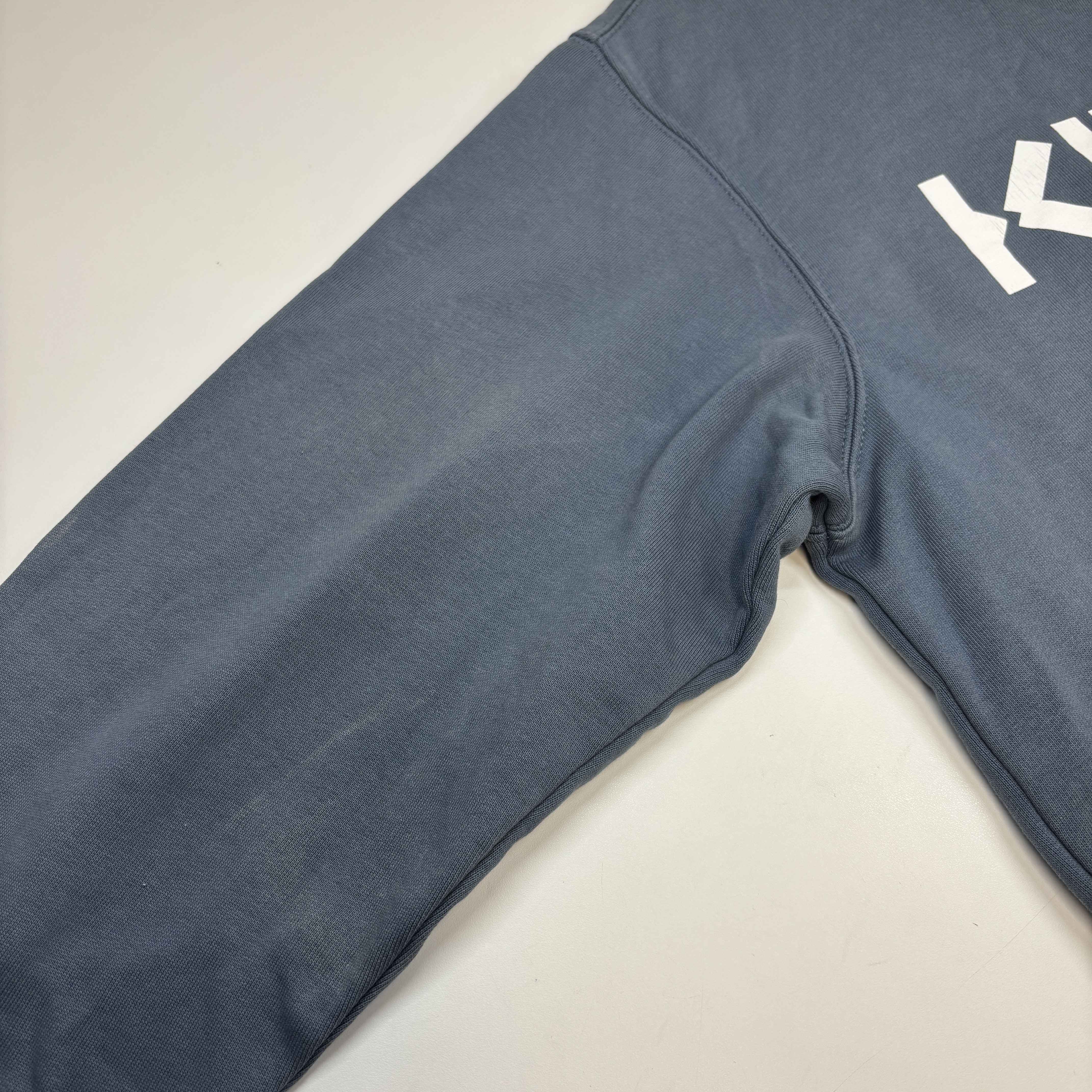 Men's Logo Print Sweatshirt Blue Size XS