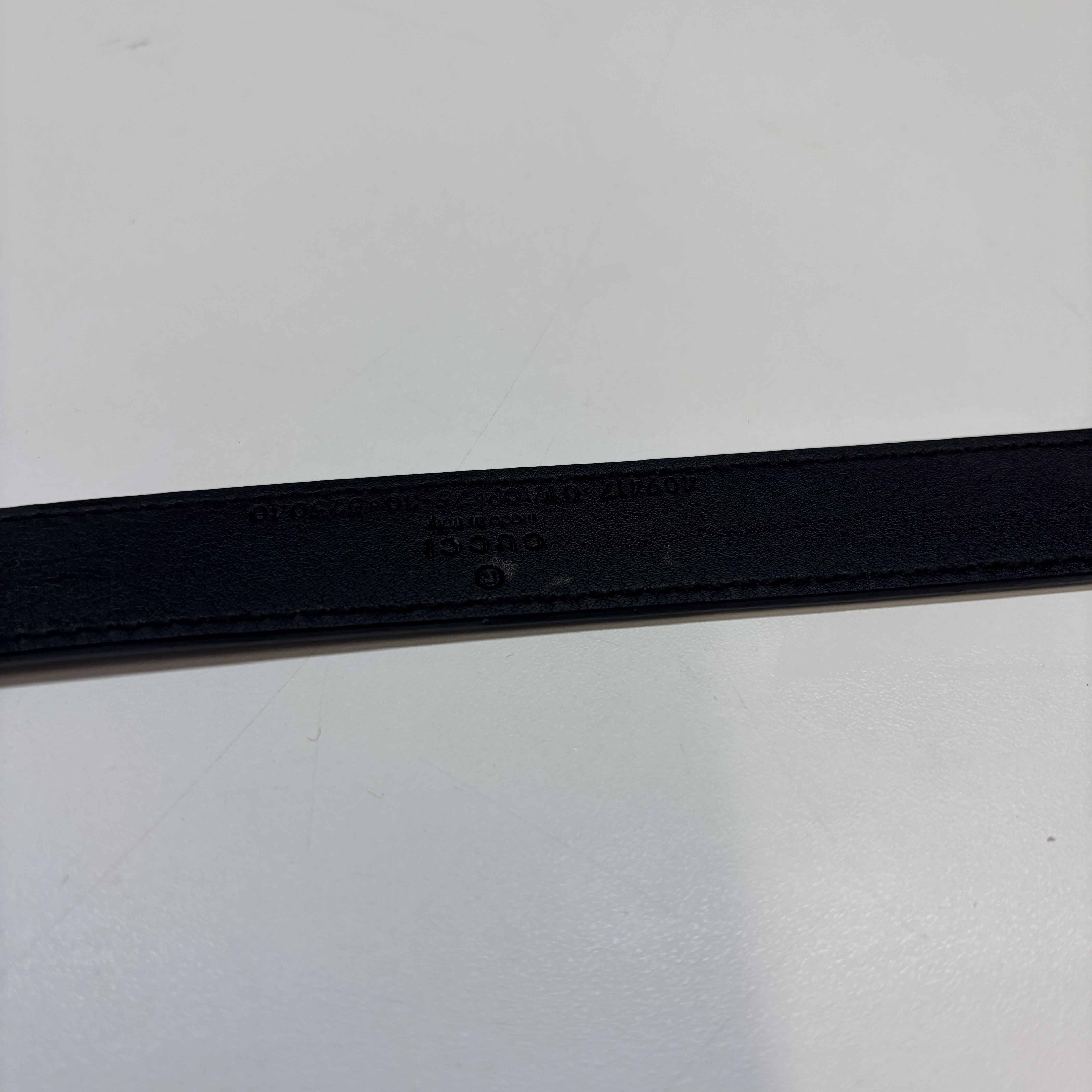 Women's Gg Mini Buckle Belt Black Size 75CM / UK 6