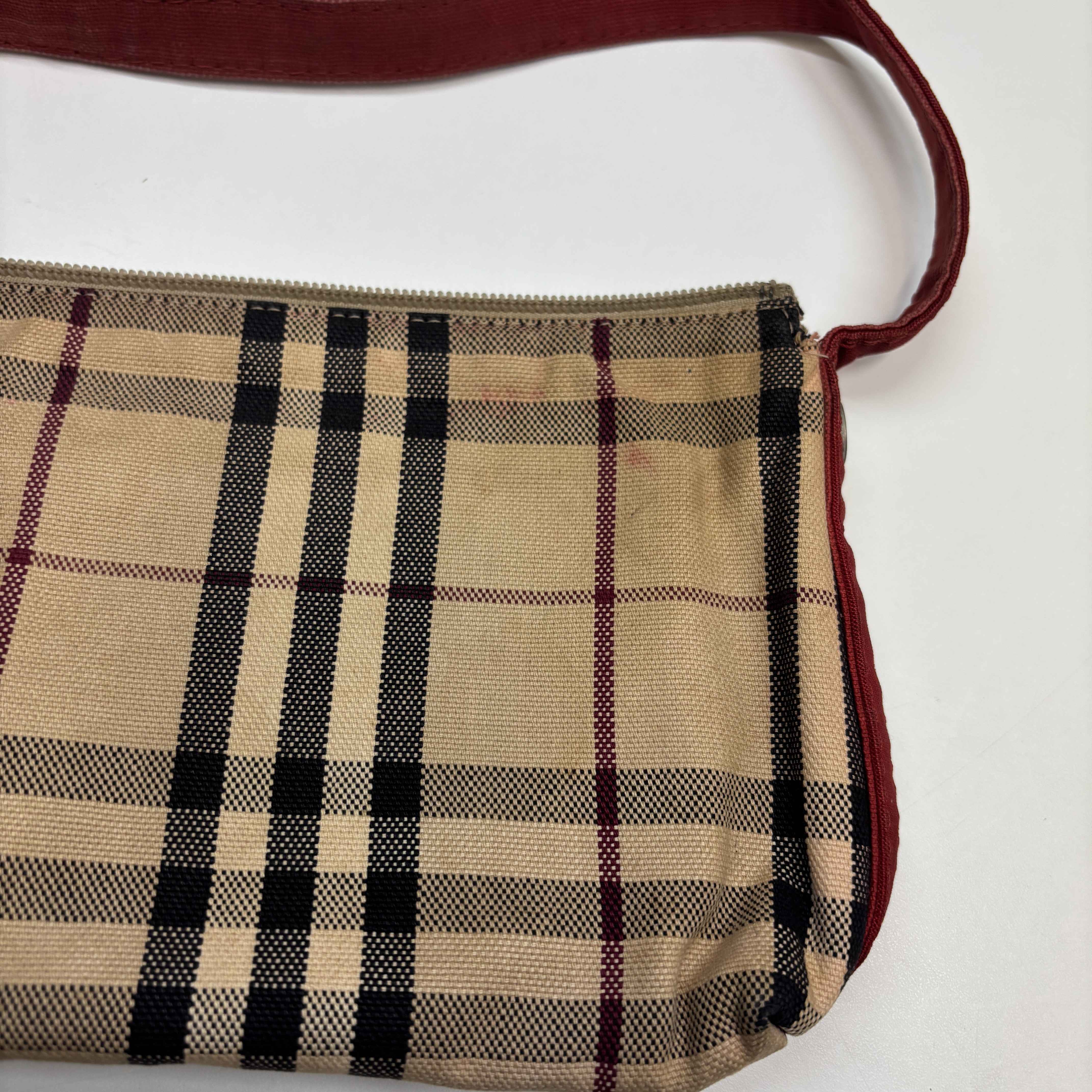 Women's Checkered Shoulder Bag Beige