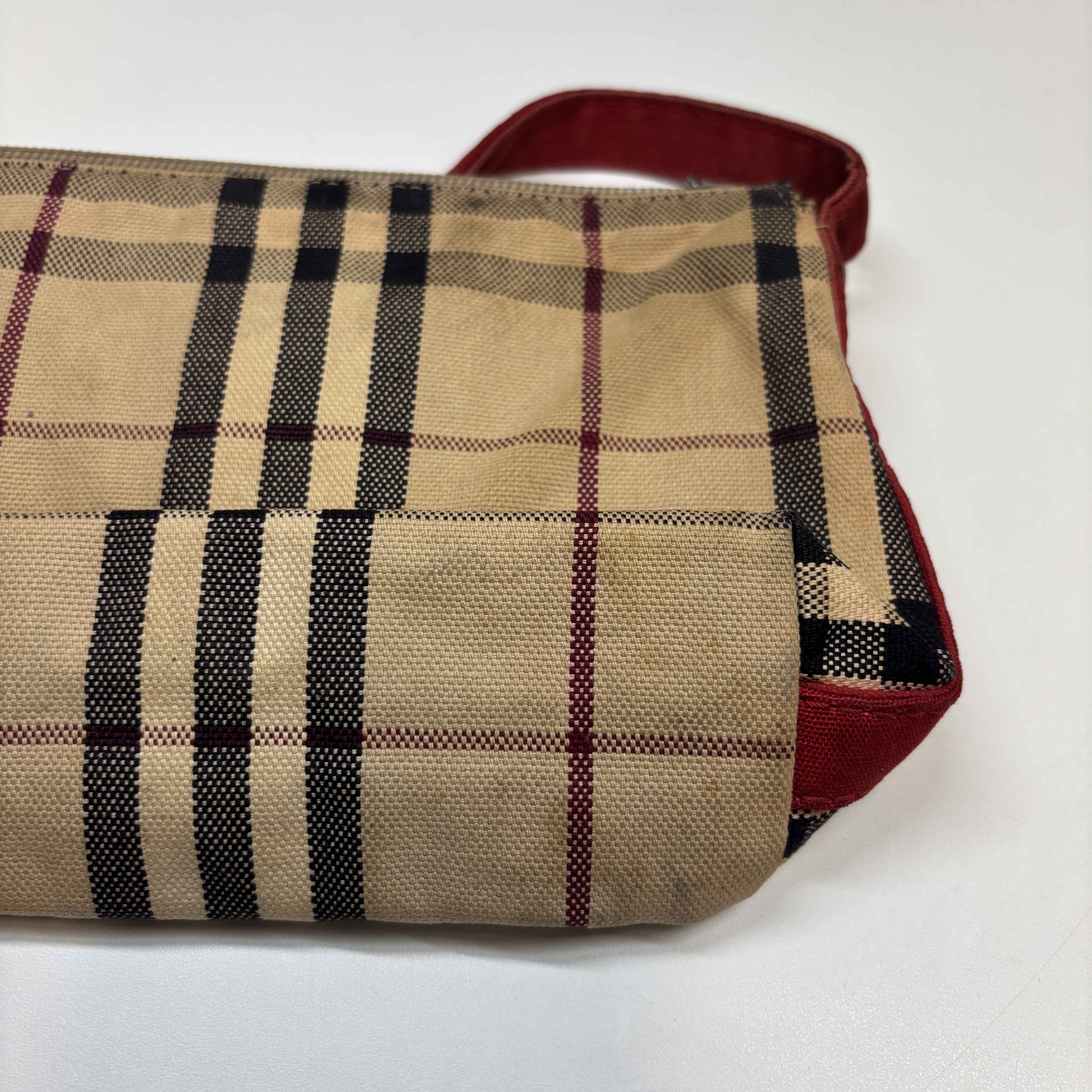 Women's Checkered Shoulder Bag Beige