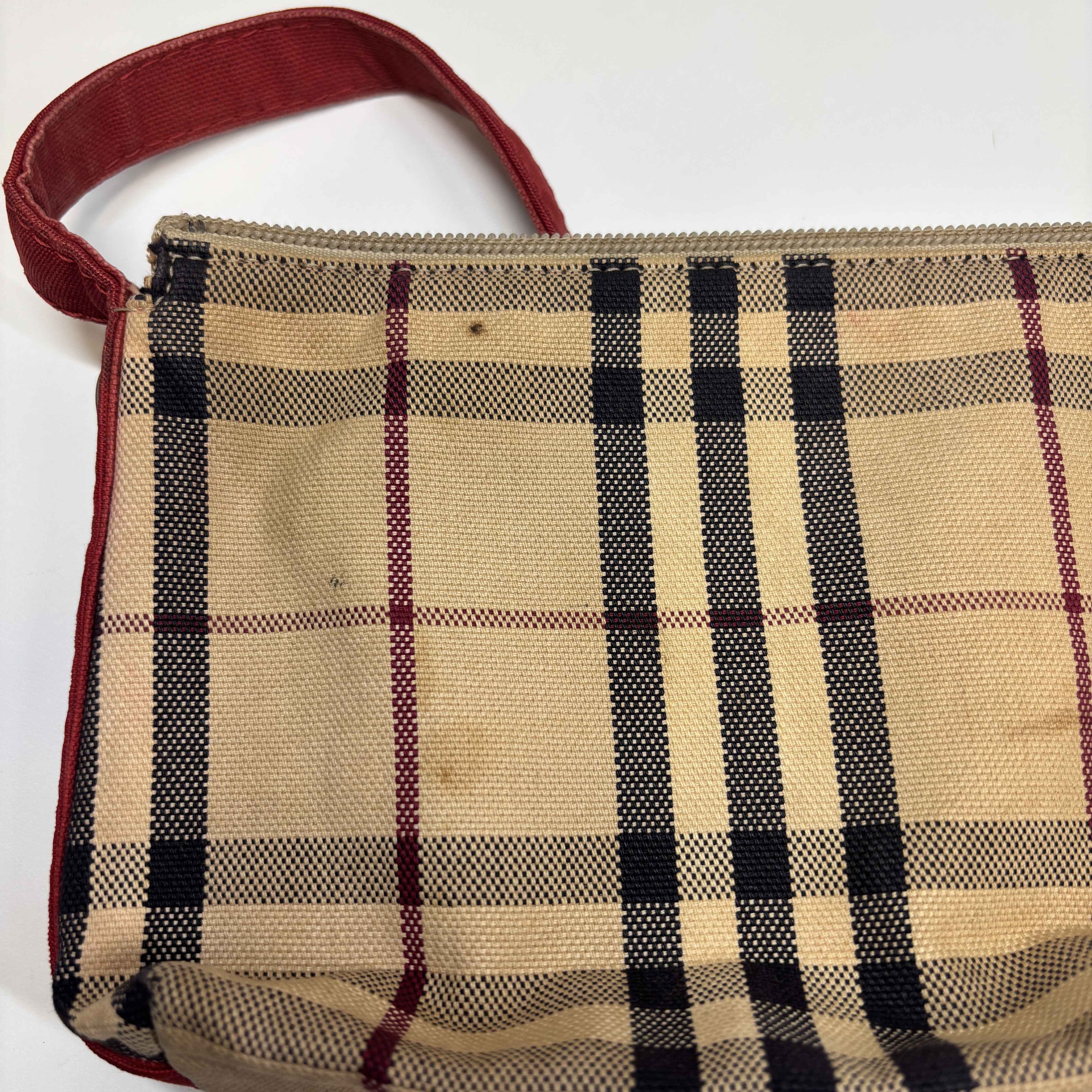 Women's Checkered Shoulder Bag Beige