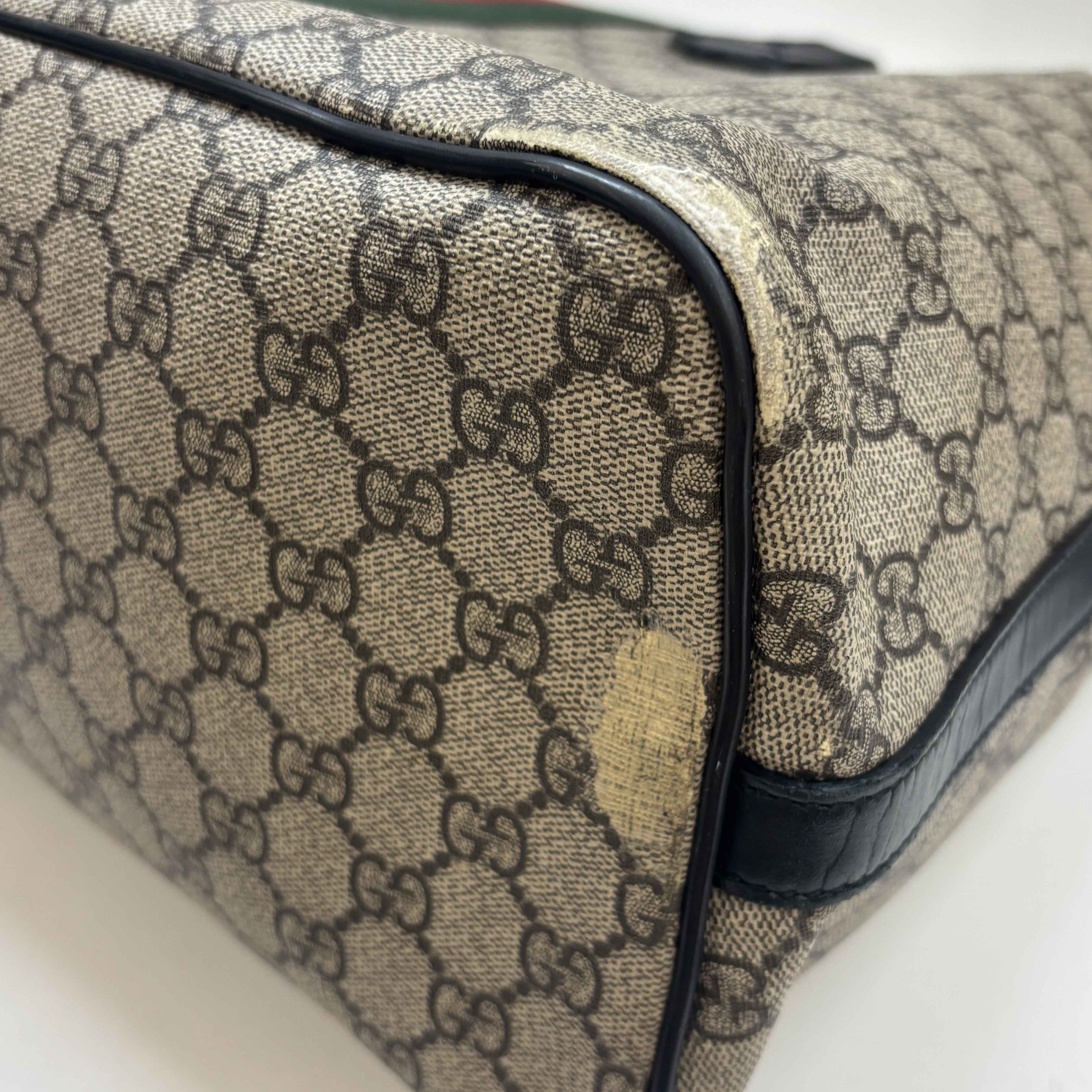 Women's Gg Supreme Web Boston Carryall Bag Beige