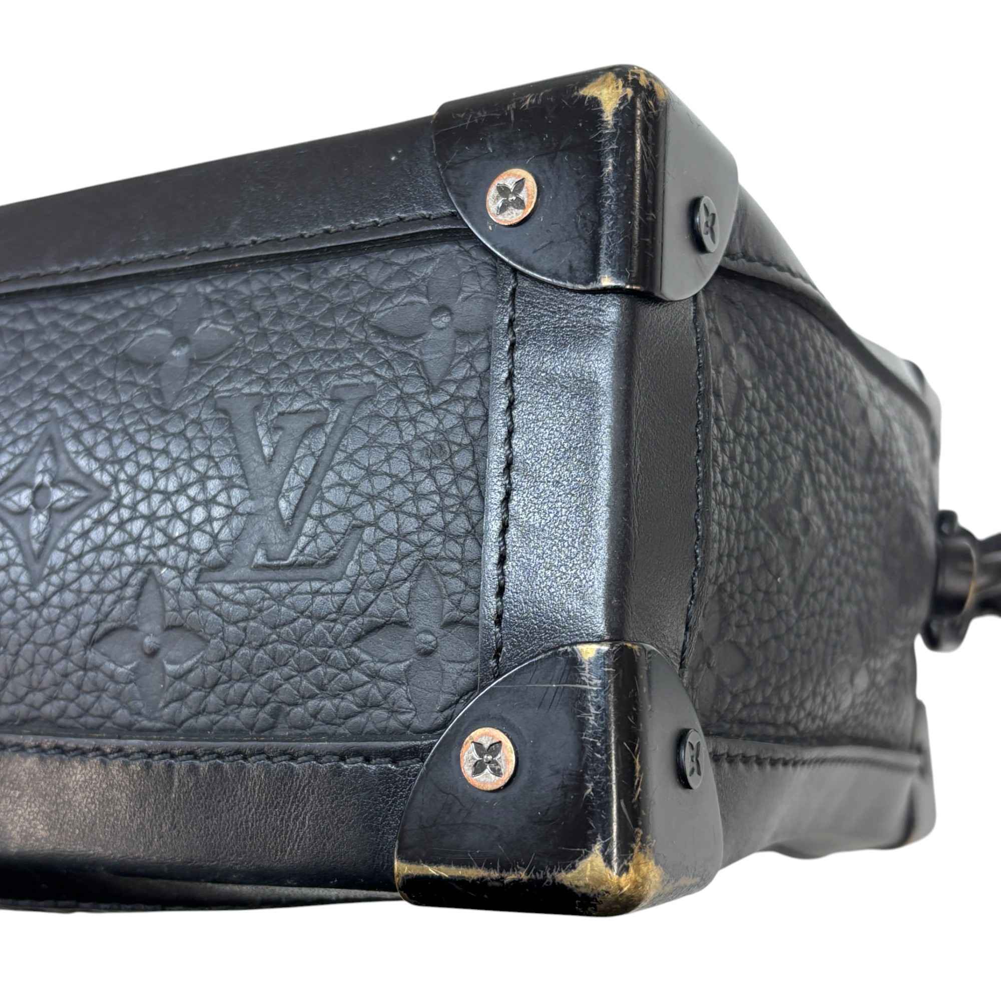Men's Monogram Trunk Crossbody Bag Black