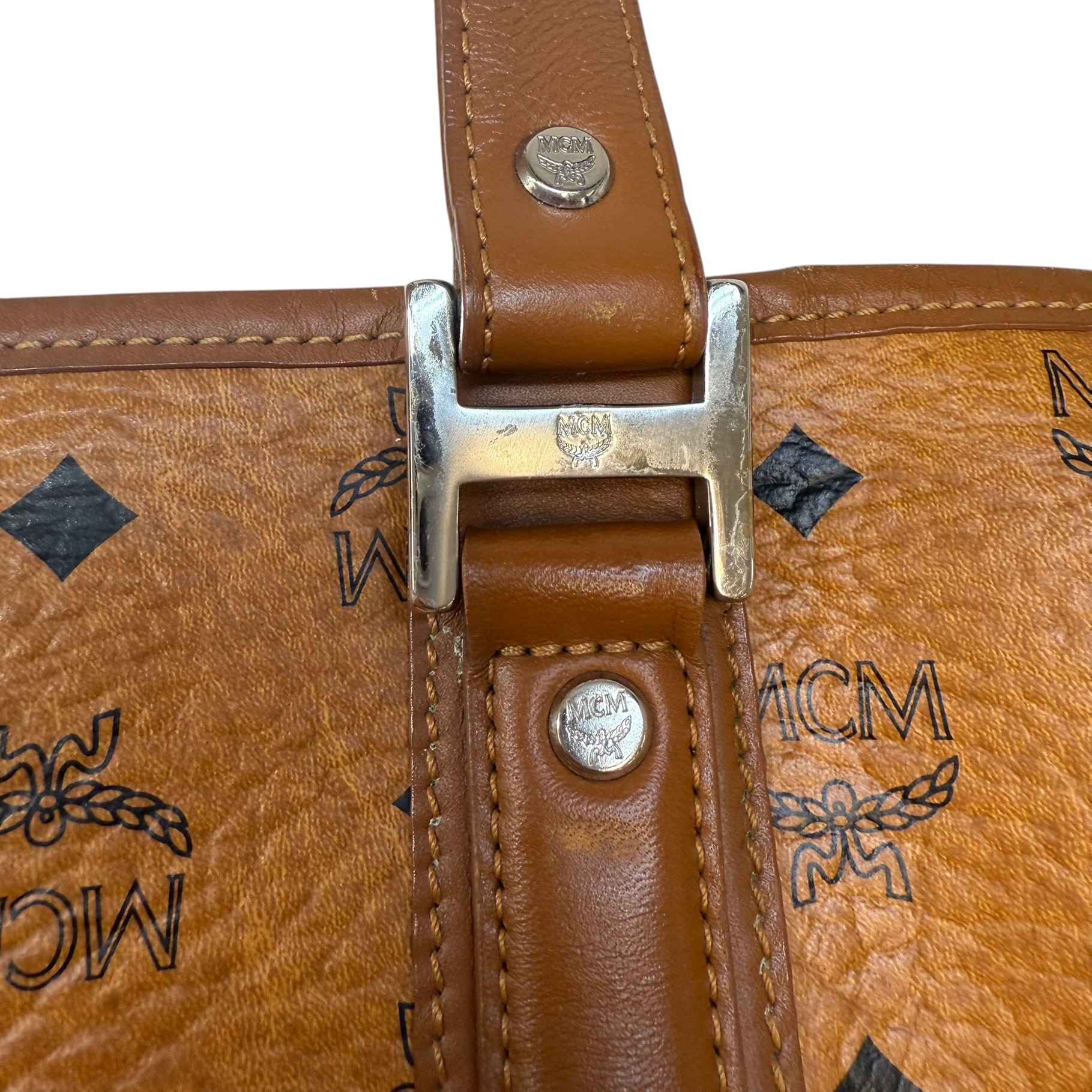 Men's Logo Print Handbag Brown