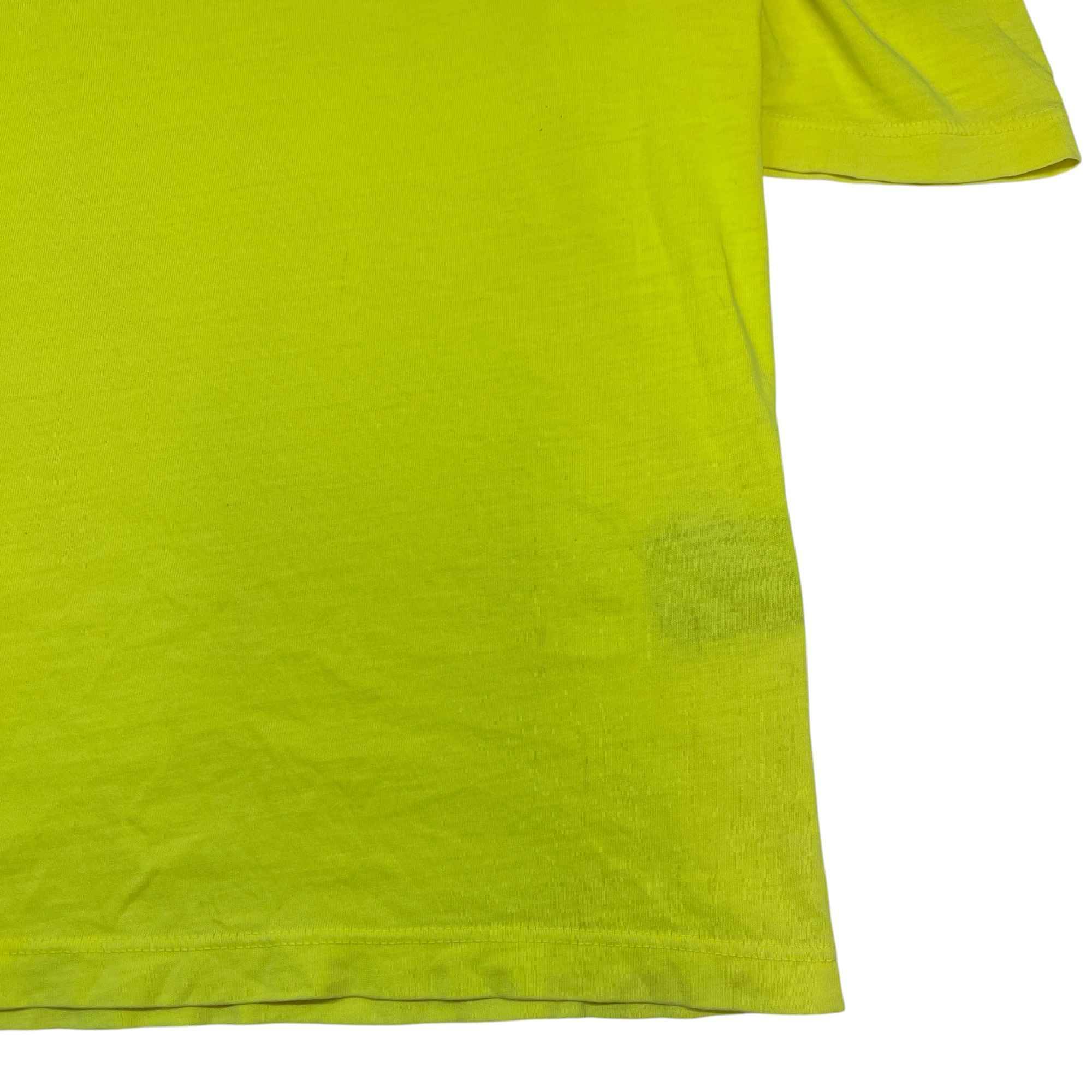 Men's Logo Print T-Shirt Yellow Size M