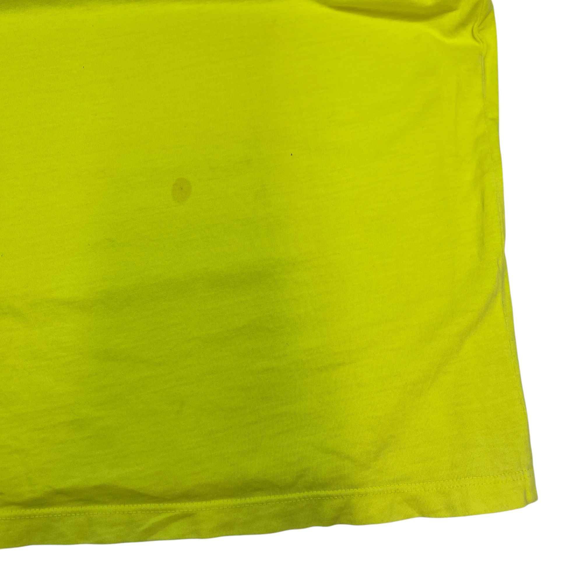 Men's Logo Print T-Shirt Yellow Size M