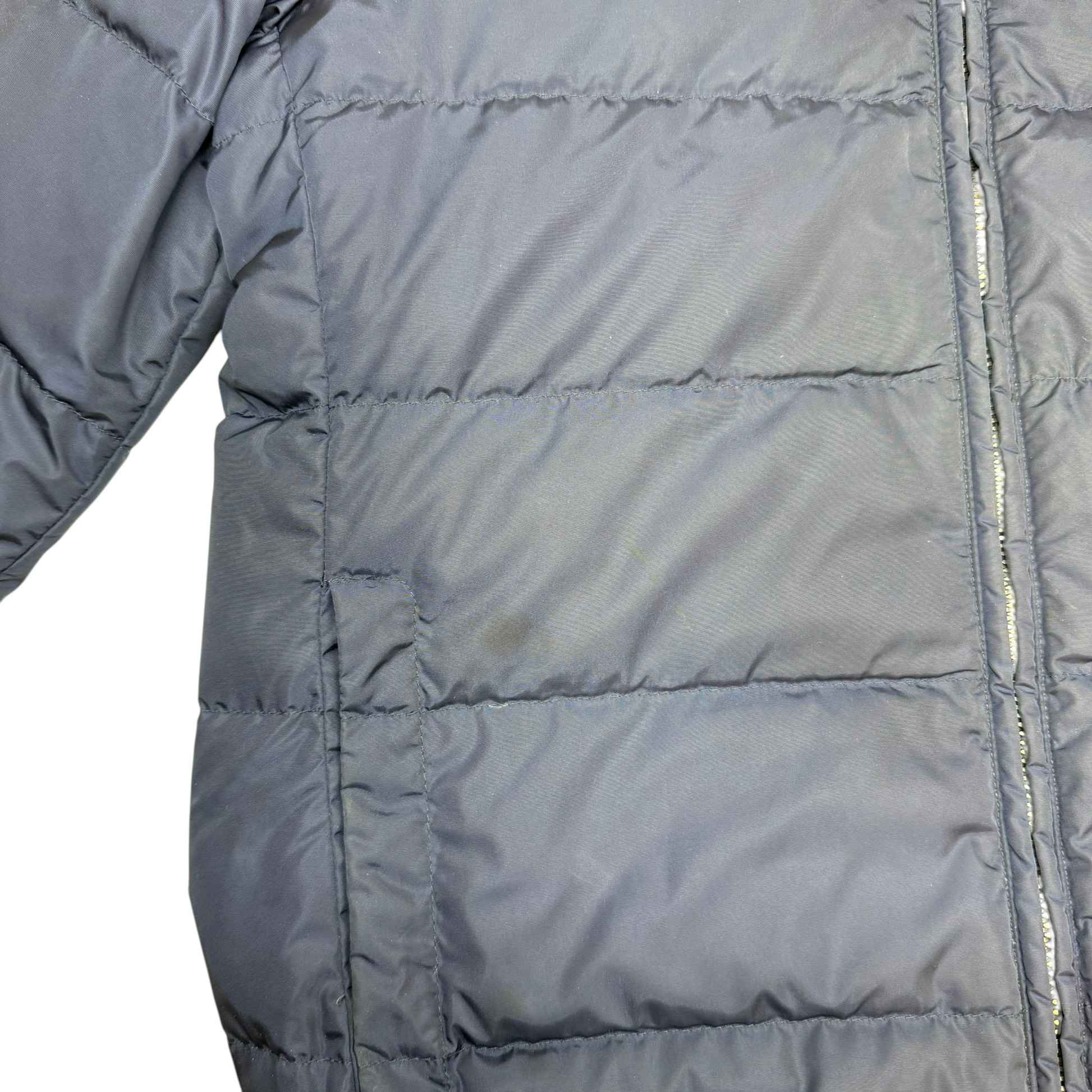 Women's Plaque Logo Down Jacket Blue Size IT 42 / UK 10