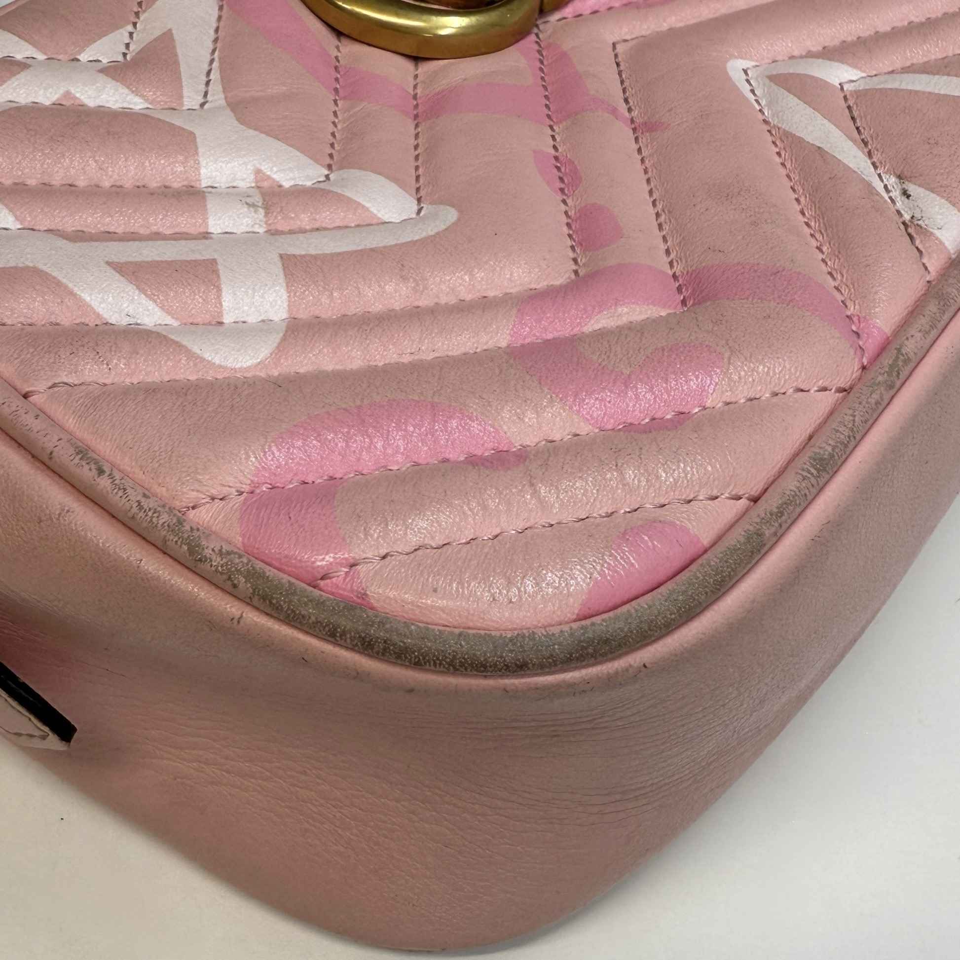 Women's Gg Graffiti Marmont Bag Pink