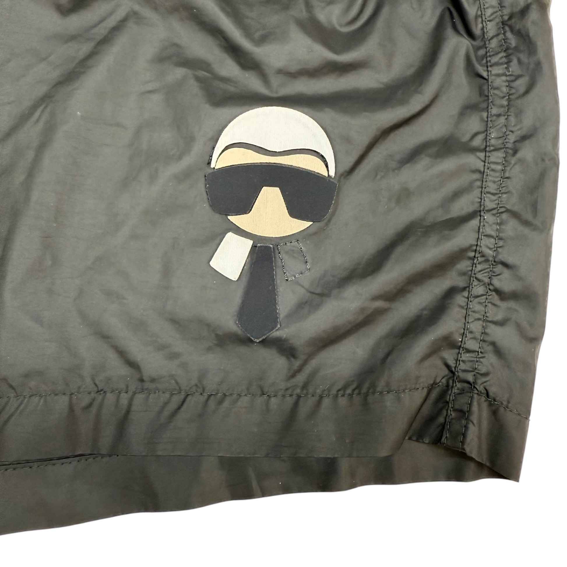 Men's X Karl Largerfeld Swim Shorts Black Size W34 / IT 50