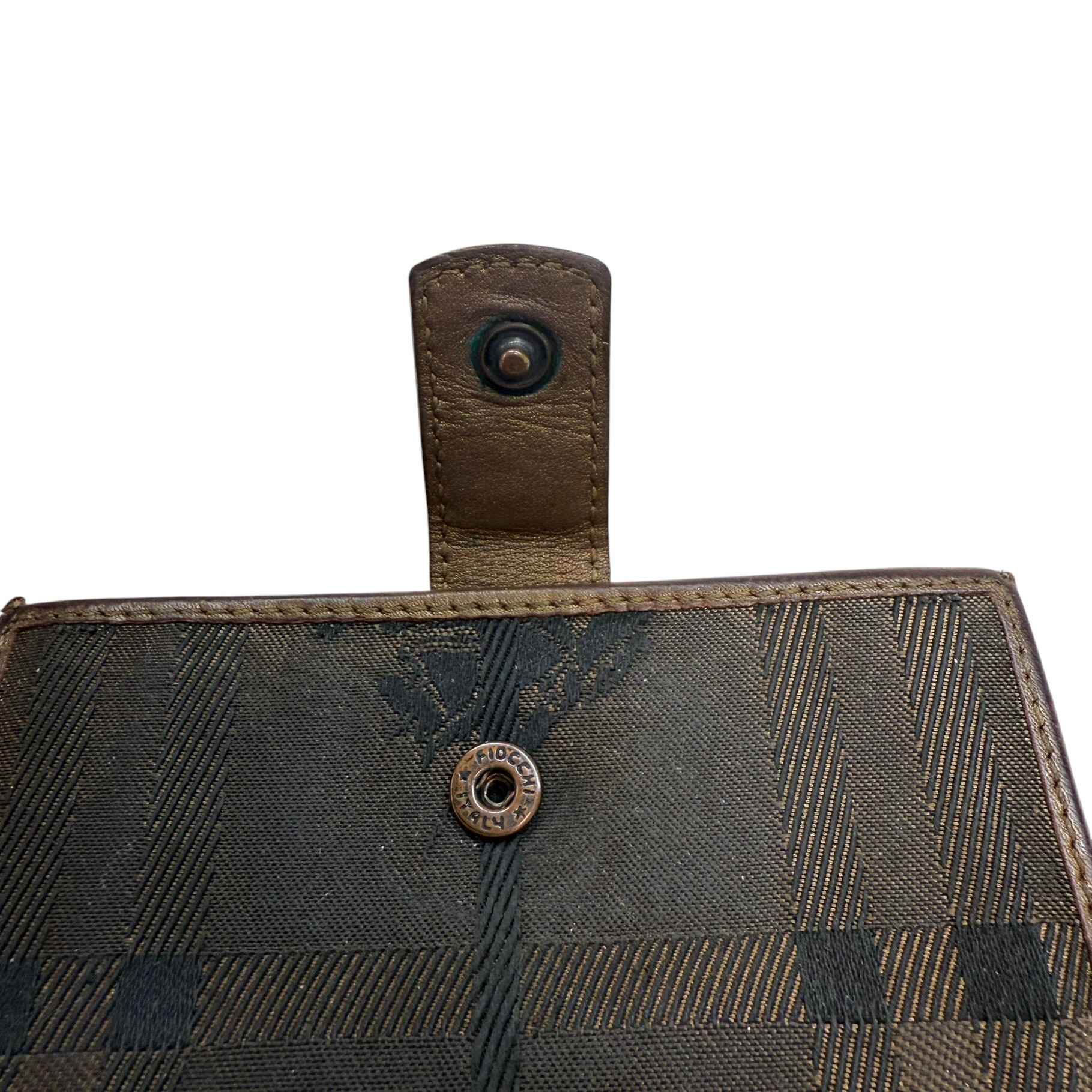 Women's Checkered Wallet Brown