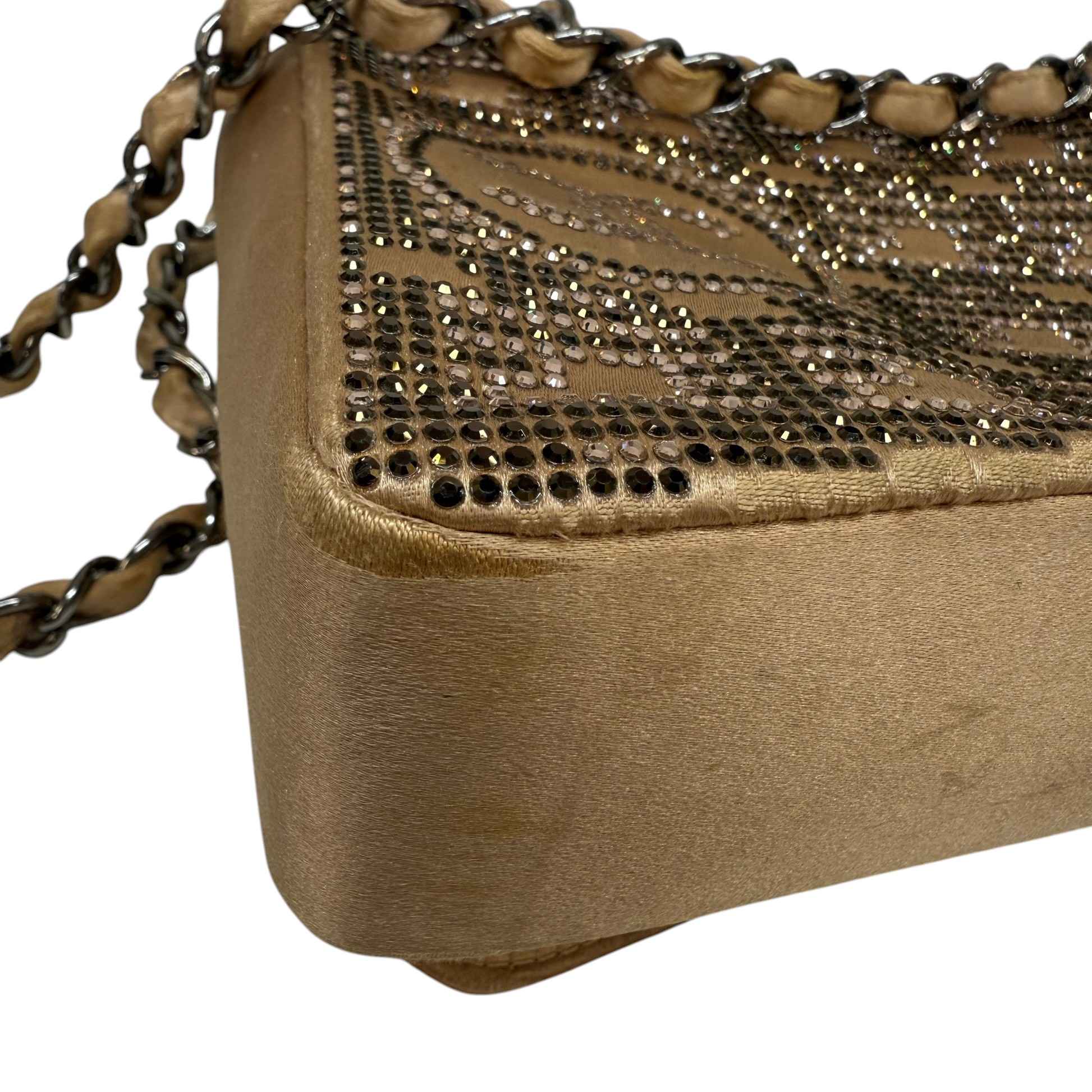 Women's Cc Embellished Handbag Beige