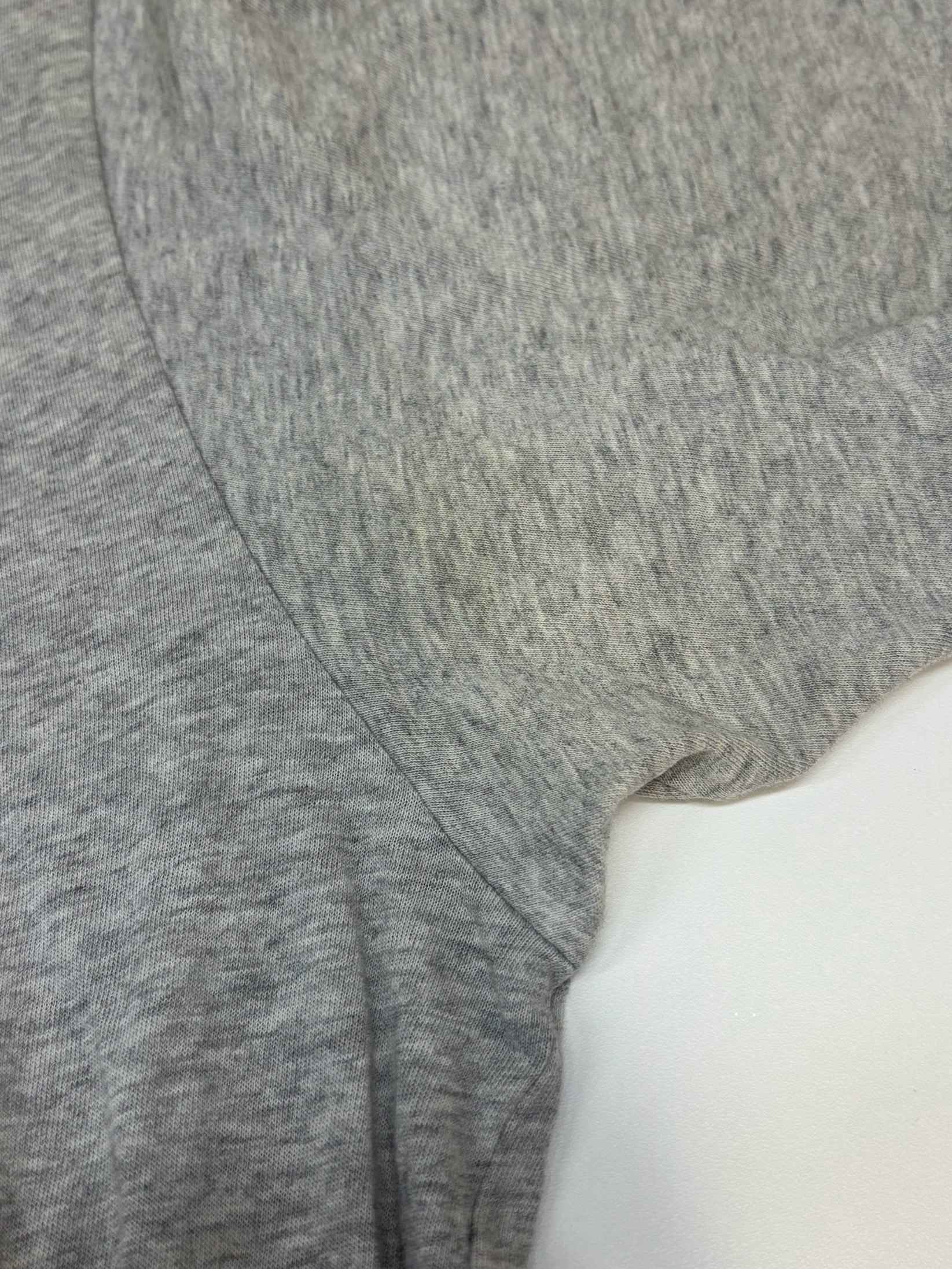 Men's Embroidered Logo T-Shirt Grey Size M