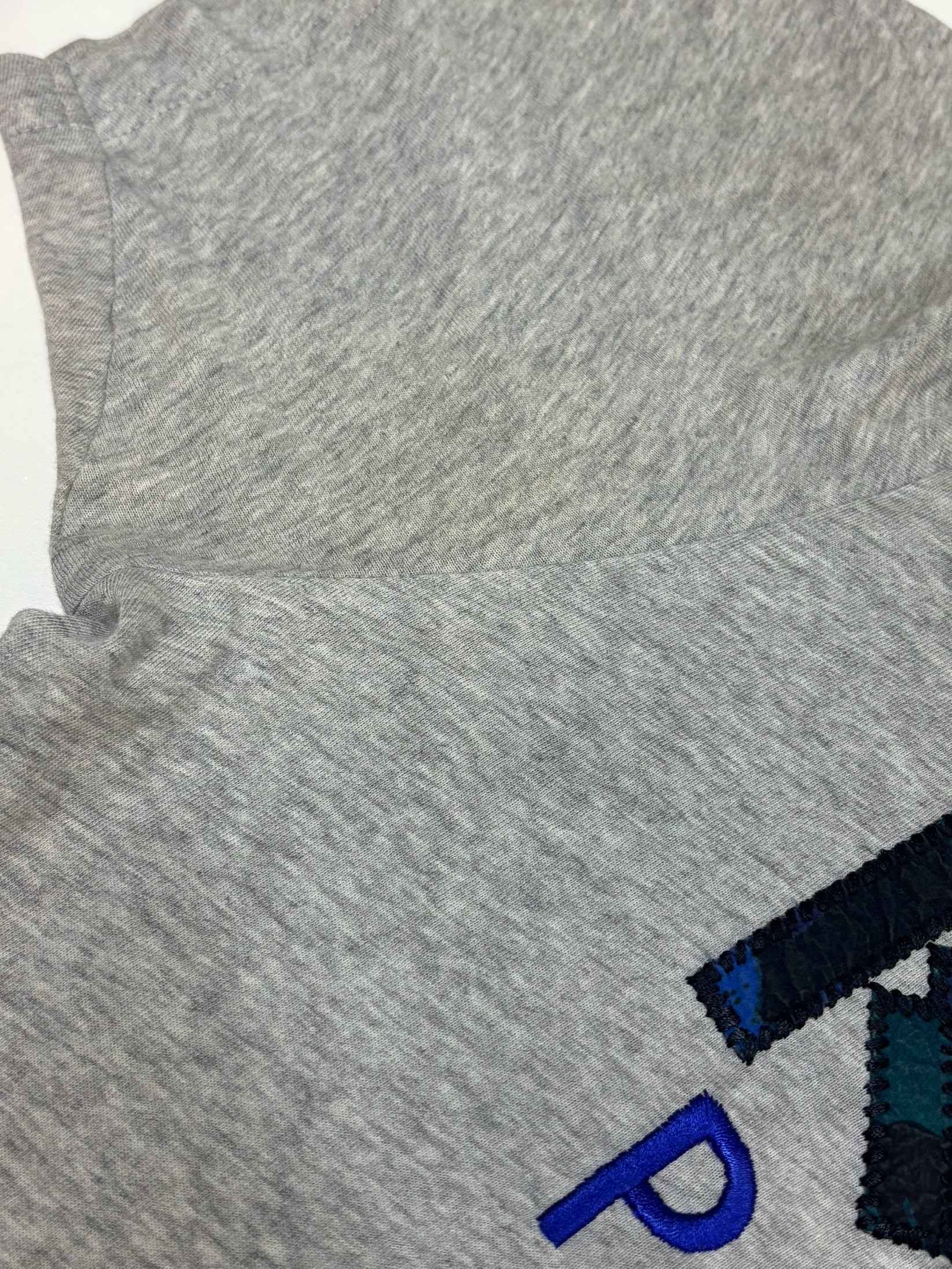 Men's Embroidered Logo T-Shirt Grey Size M