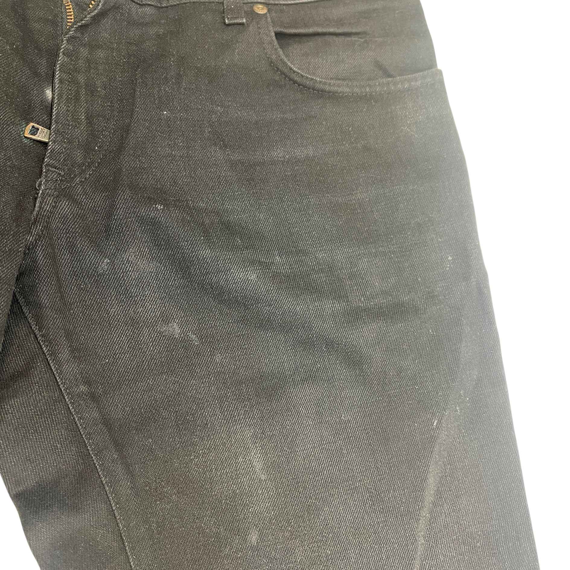 Men's Plaque Logo Jeans Black Size IT 50 / UK 34