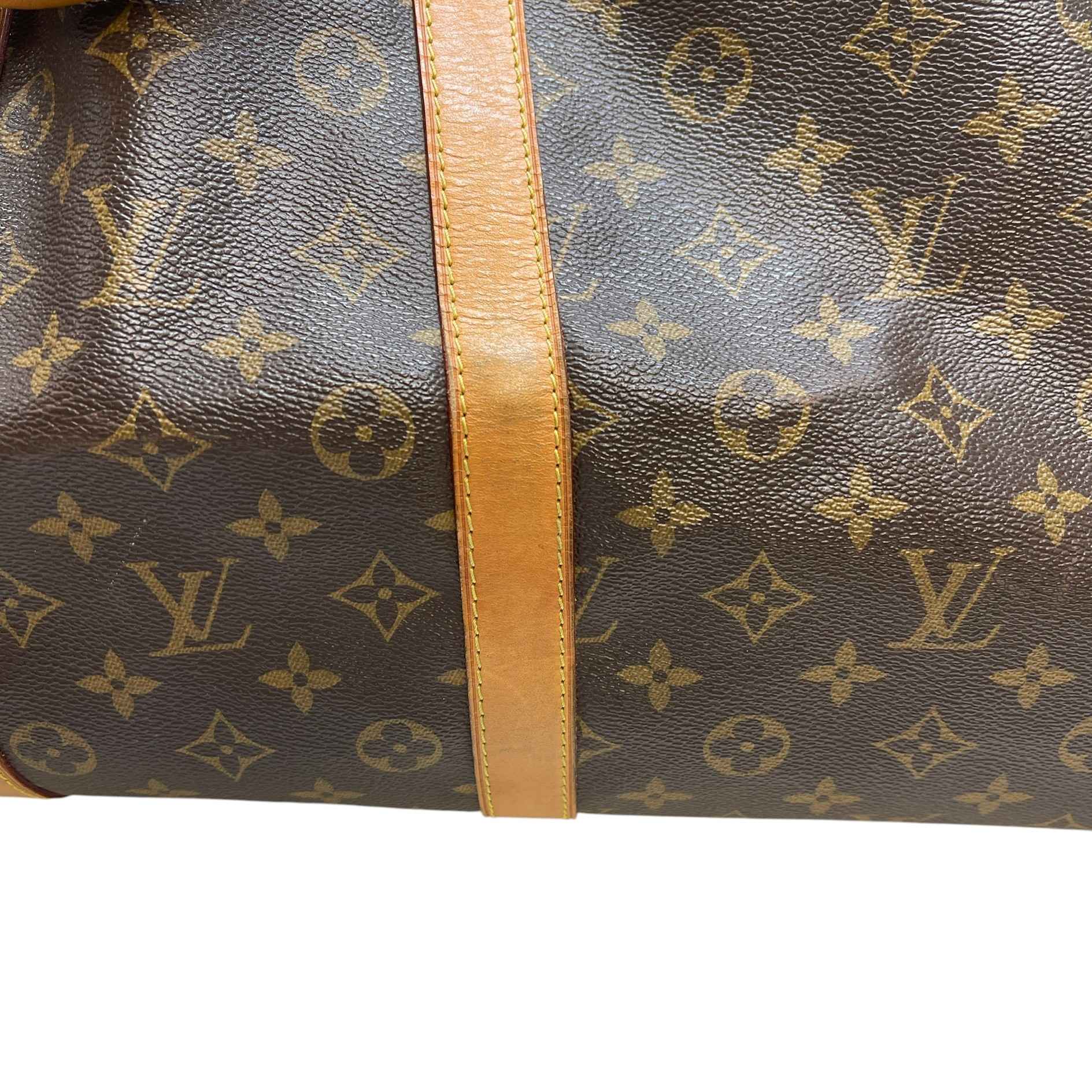 Monogram Keepall Bandoulière 55 Bag Brown