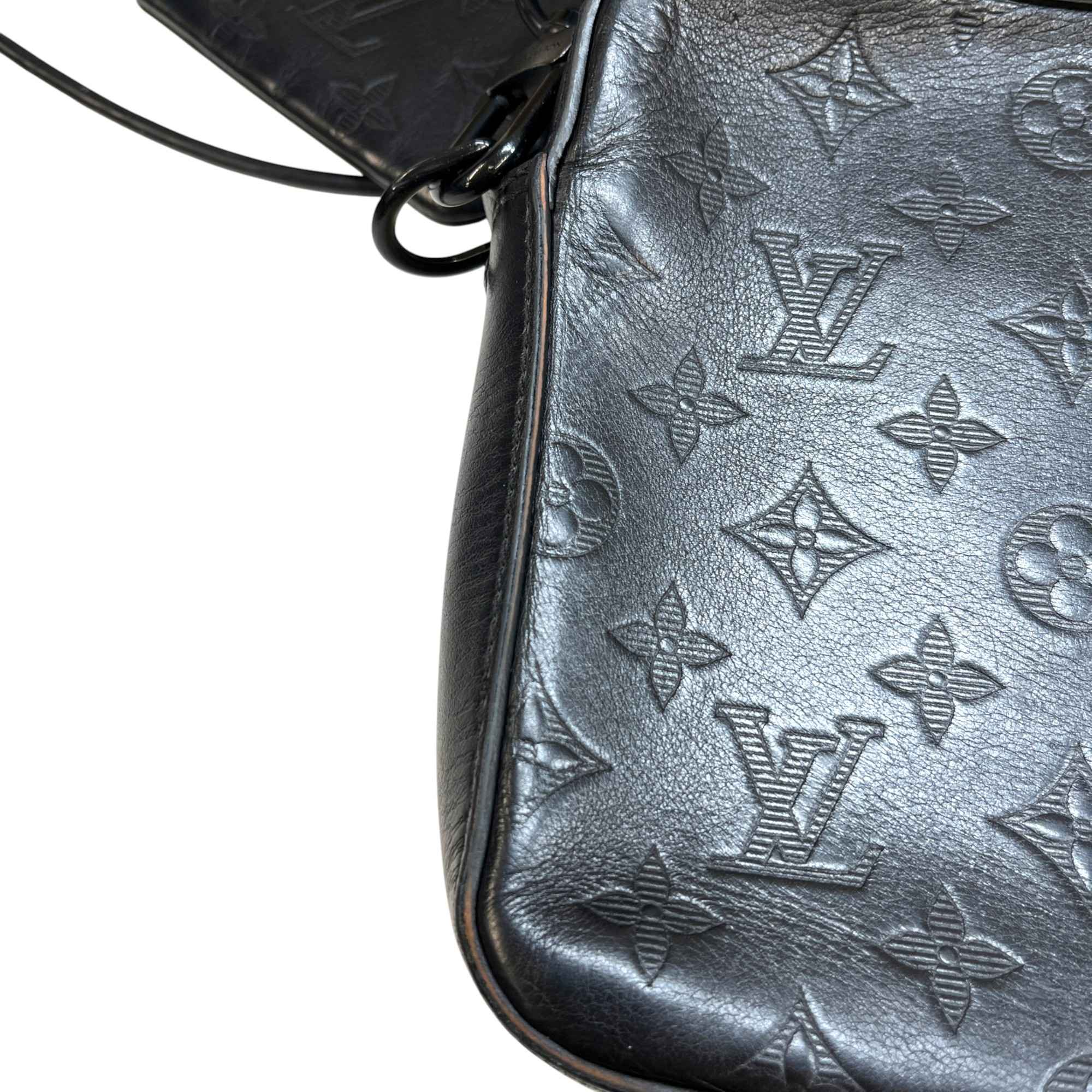 Men's Monogram Duo Messenger Bag Black