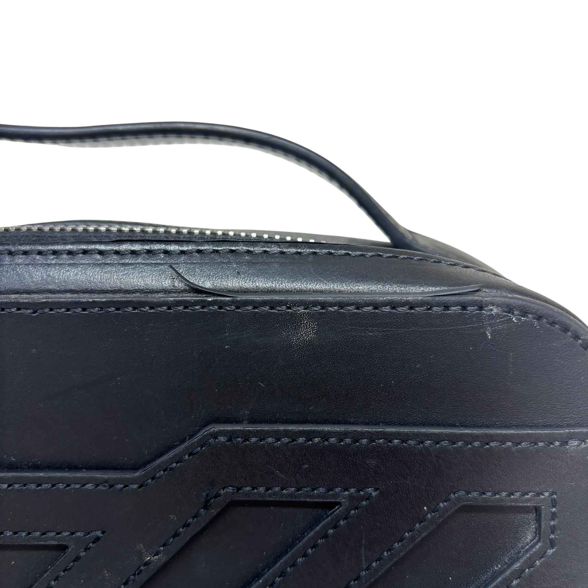 Men's Diagonal Stripe Belt Bag Black