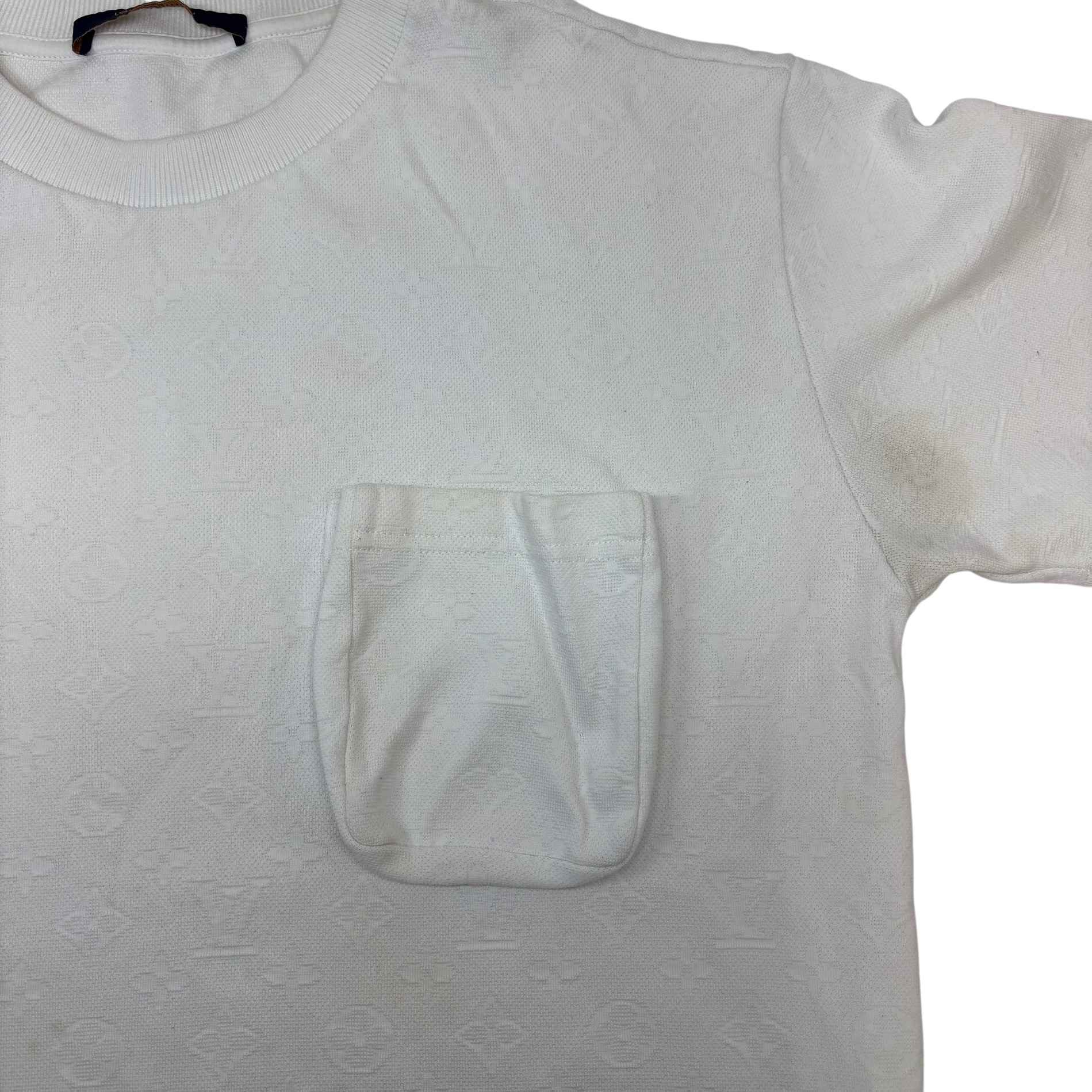 Men's 3D Pocket Monogram T-Shirt White Size XS