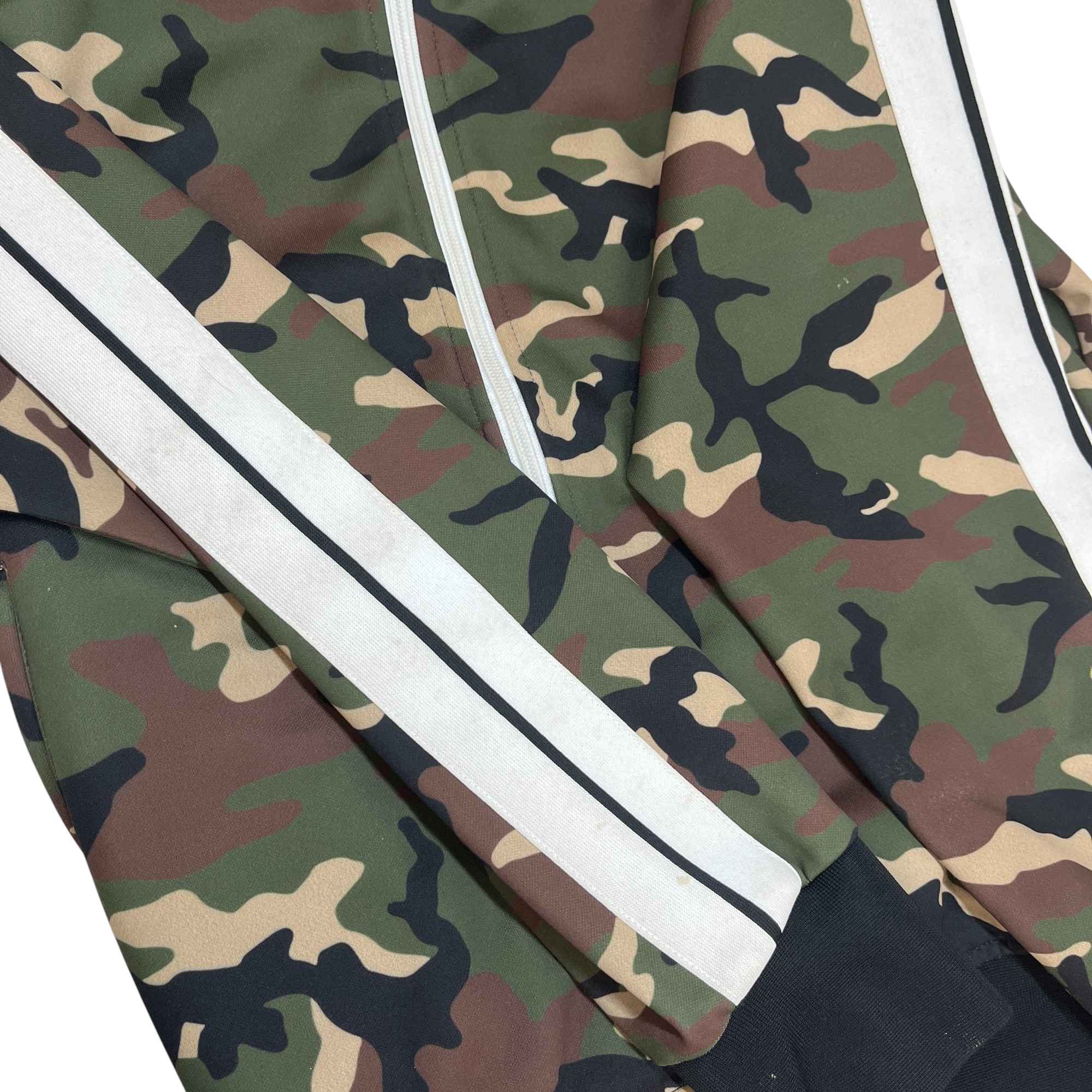 Men's Camo Logo Print Track Jacket Multi-Coloured Size L