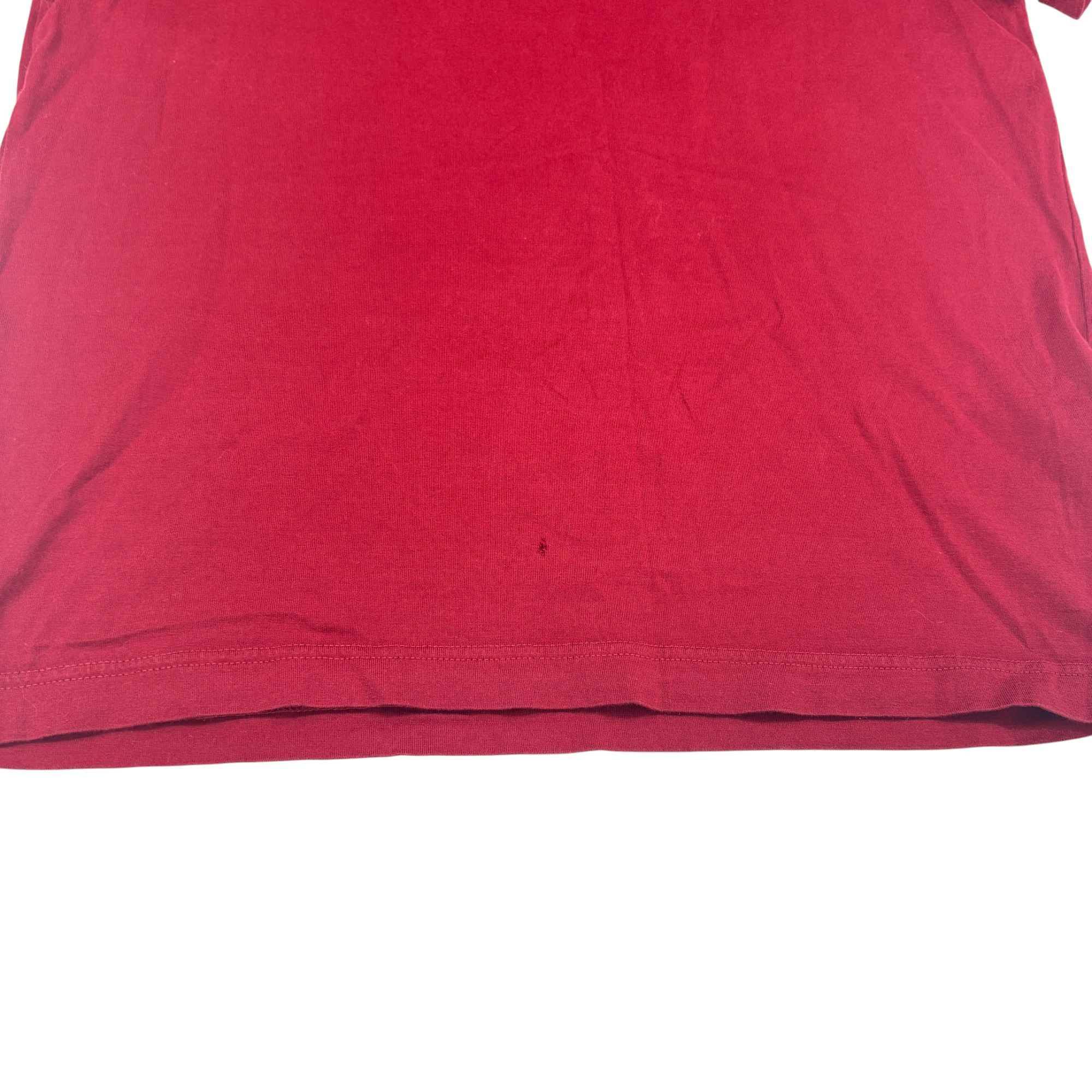 Men's Embroidered Logo T-Shirt Red Size S