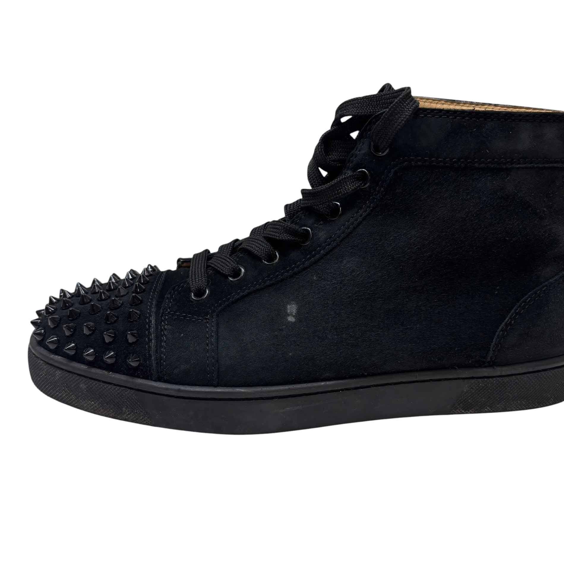 Men's Lou Spikes Flat High Trainers Black Size EU 41 / UK 7