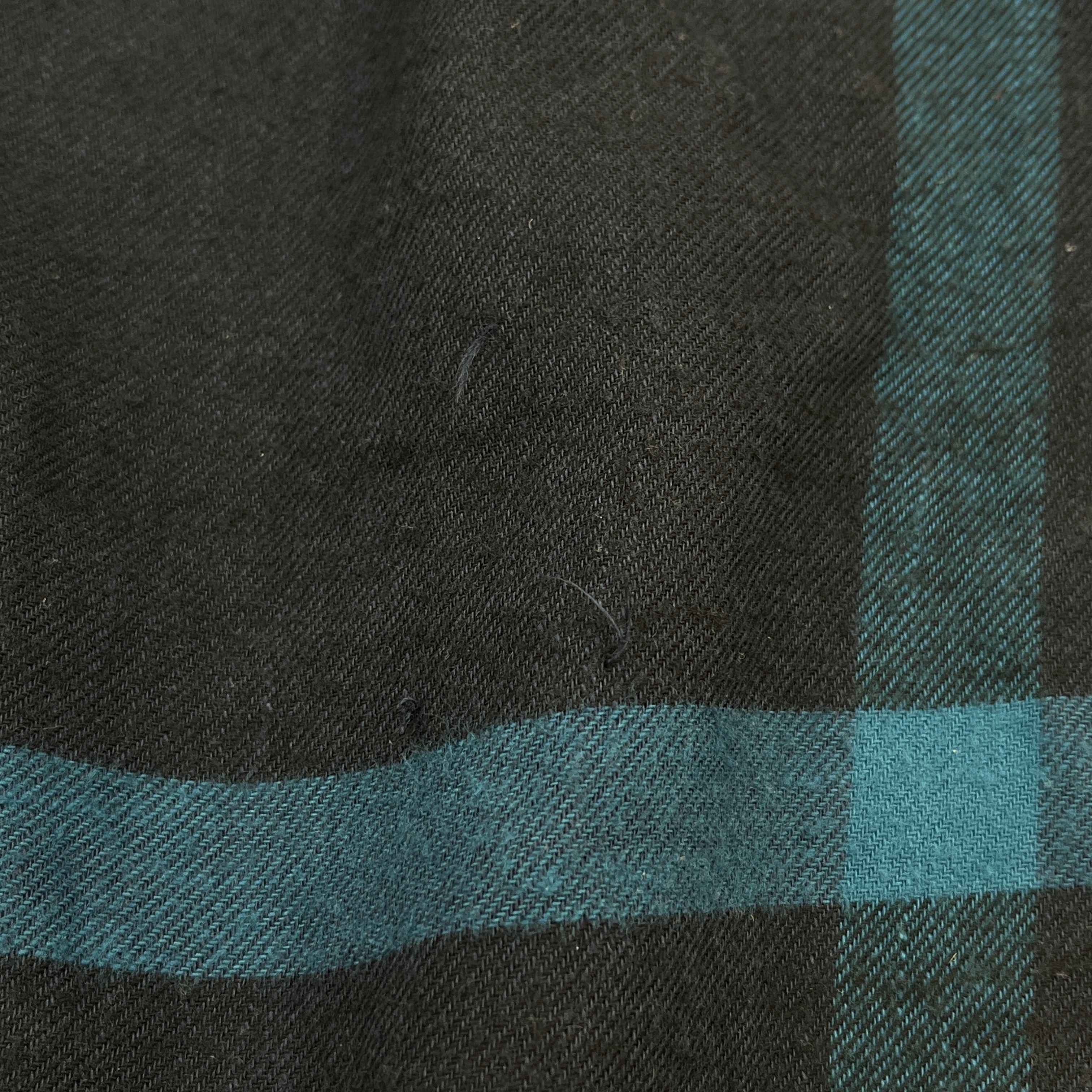 Men's Checkered Long Sleeve Shirt Blue Size S