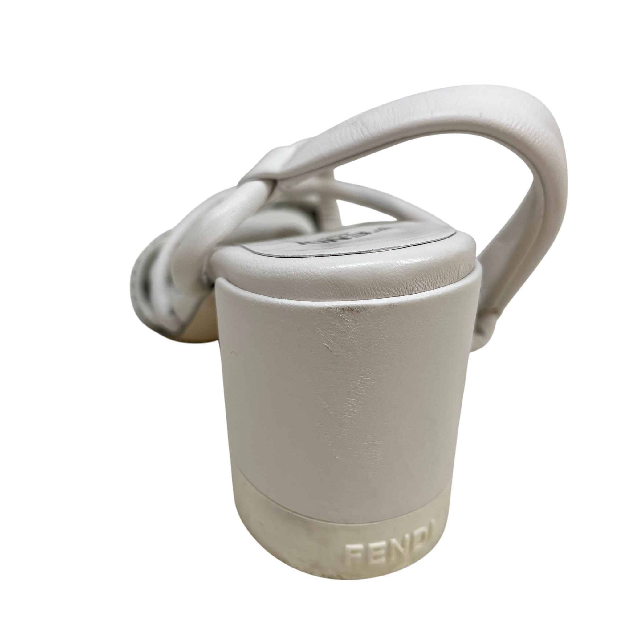 Women's Zucca Ff Logo Slingback Heels White Size EU 37 / UK 4