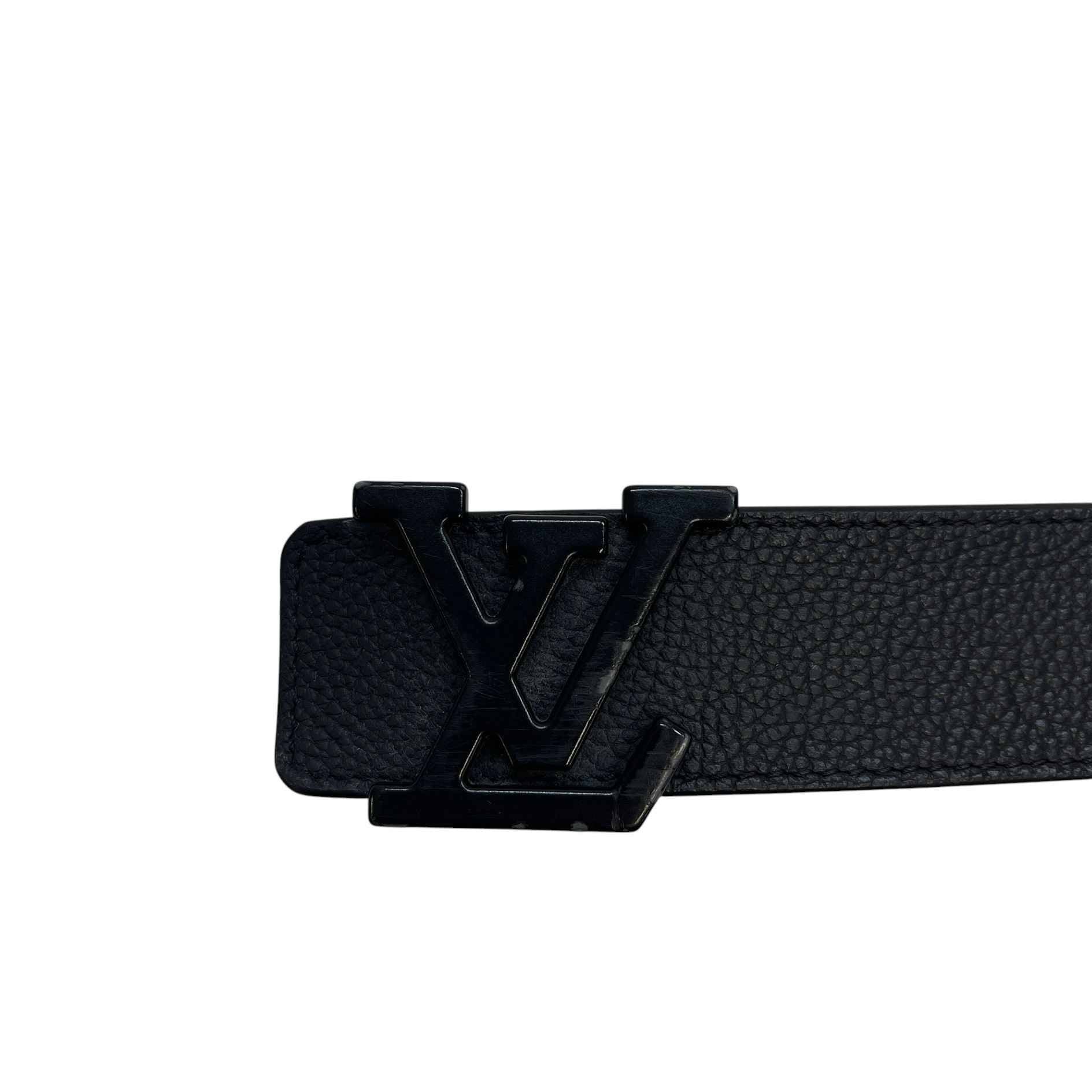 Men's Lv Reversible Belt Black Size Waist 38"