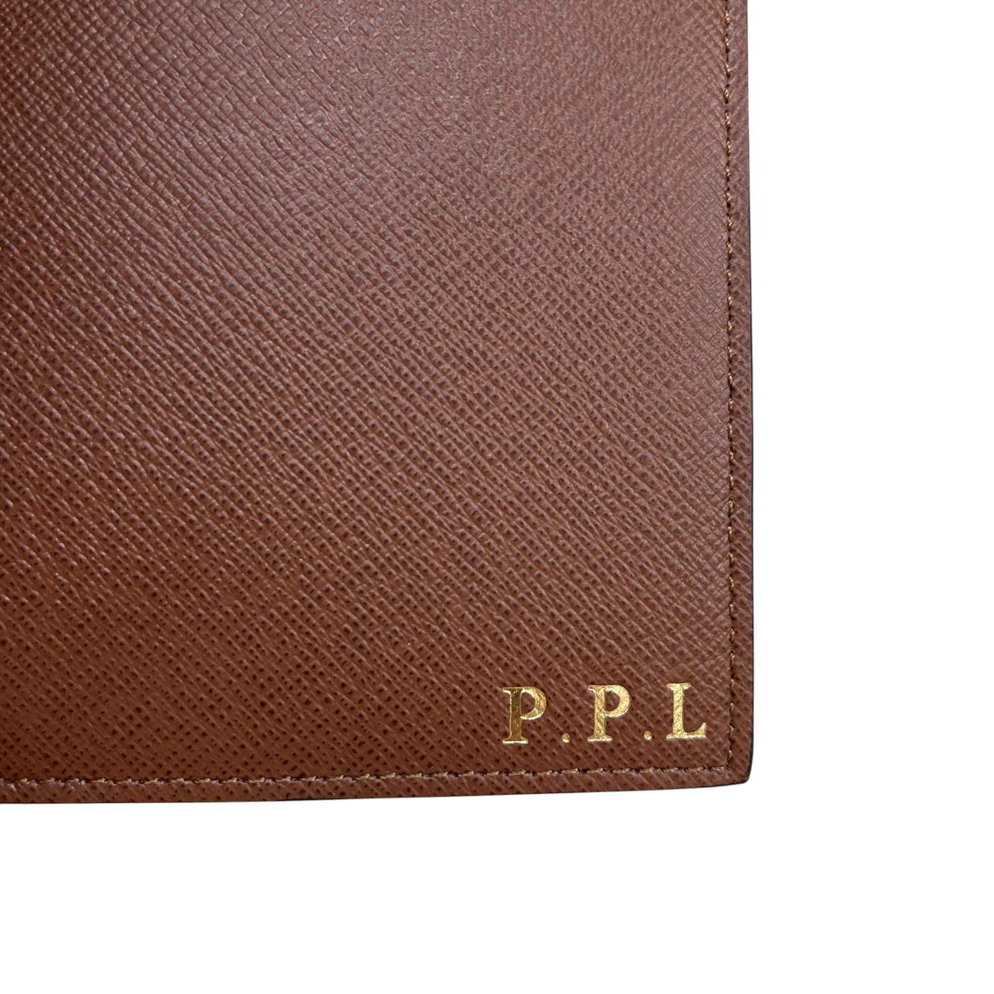 Monogram Passport Cover Wallet Brown