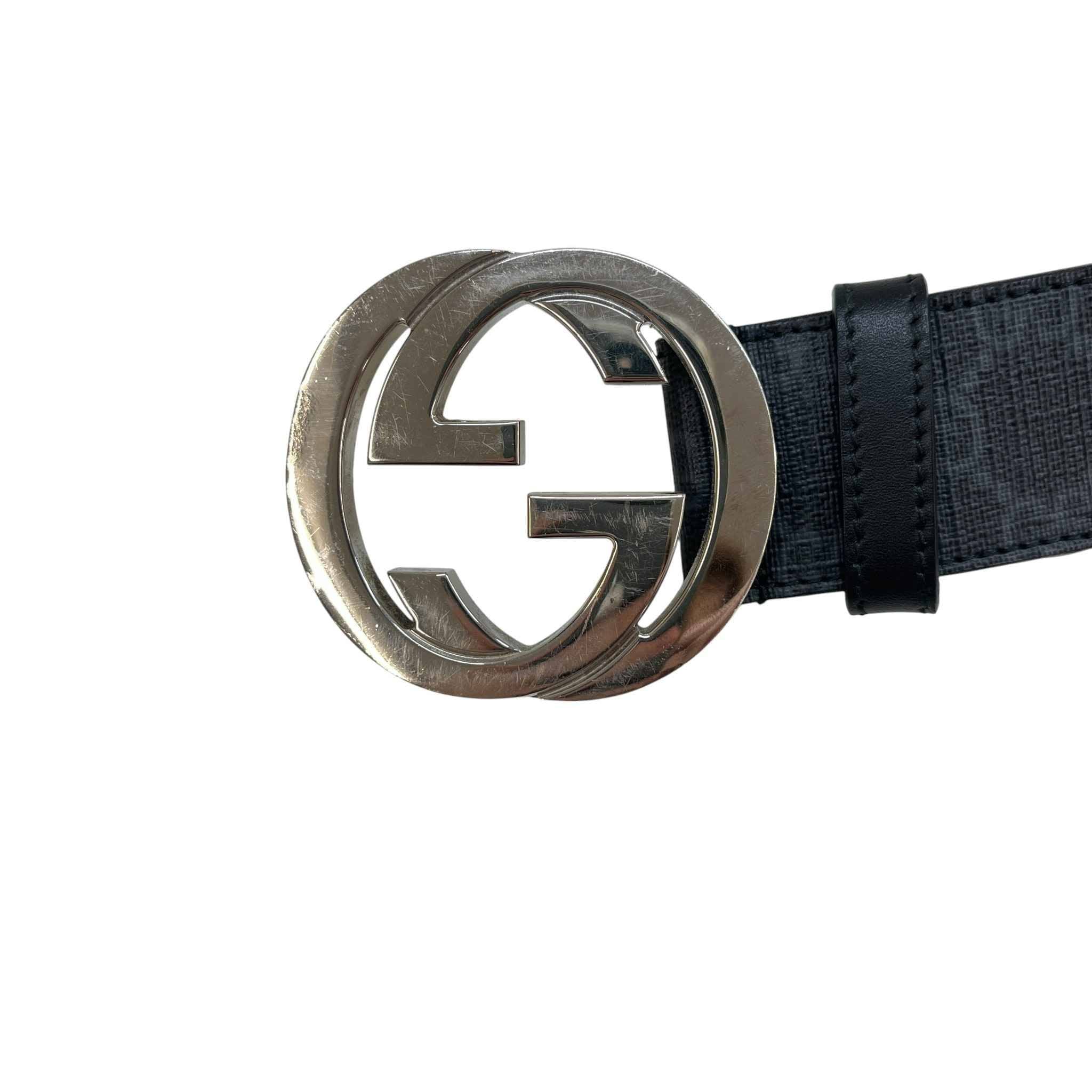 Men's Gg Supreme Interlocking G Belt Black