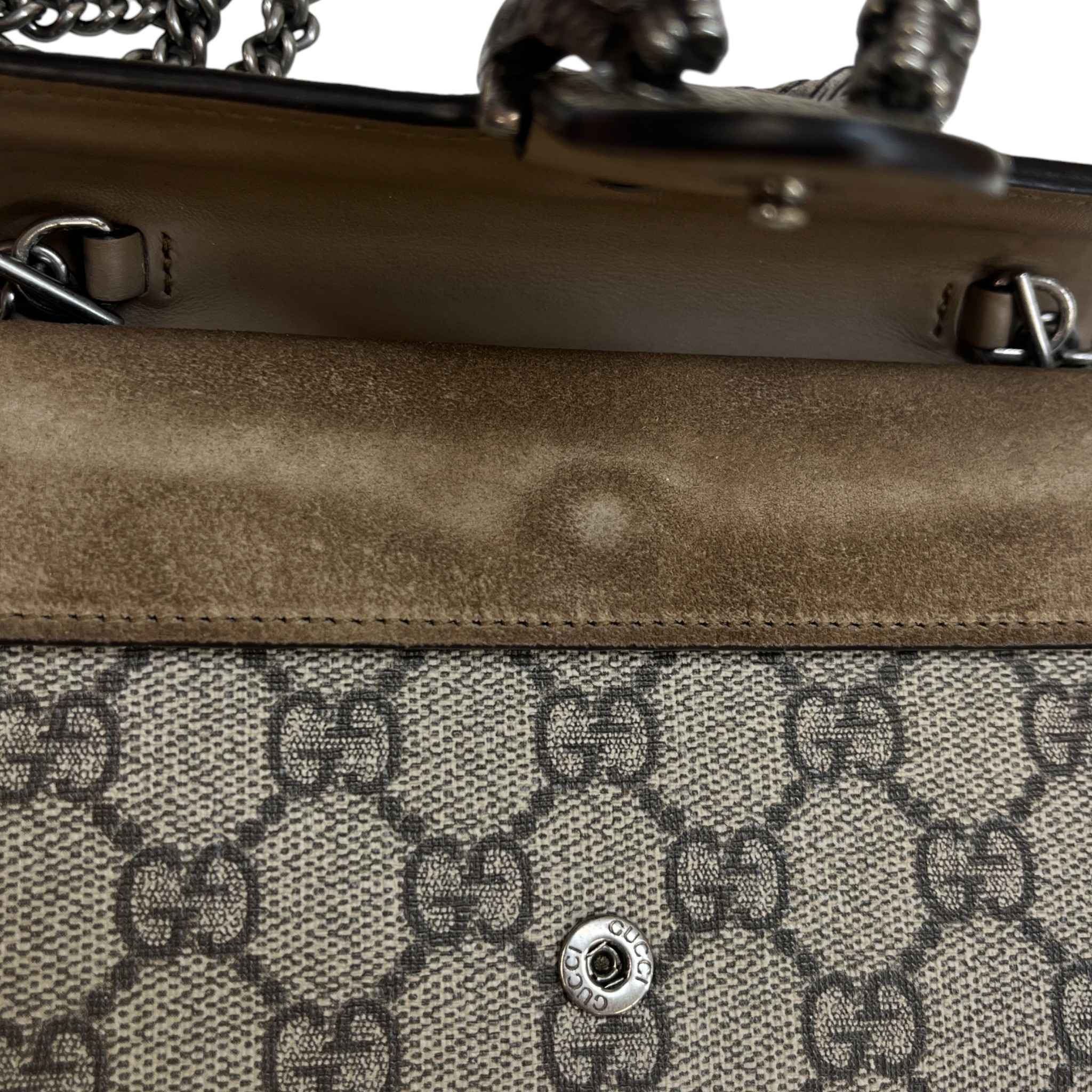 Women's Dionysus Gg Supreme Super Mini Handbag Beige