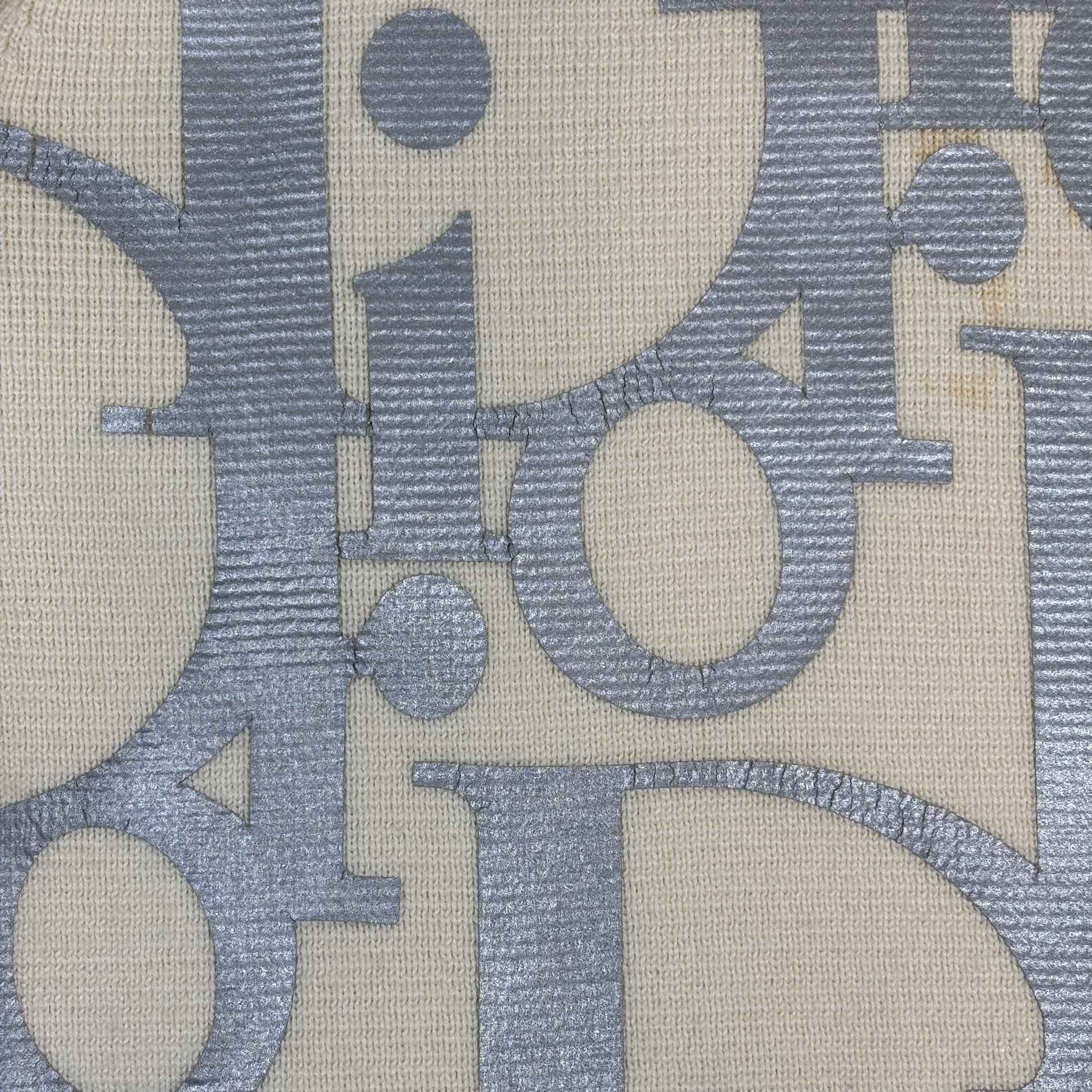 Men's Reflective Oblique Sweatshirt Beige Size M