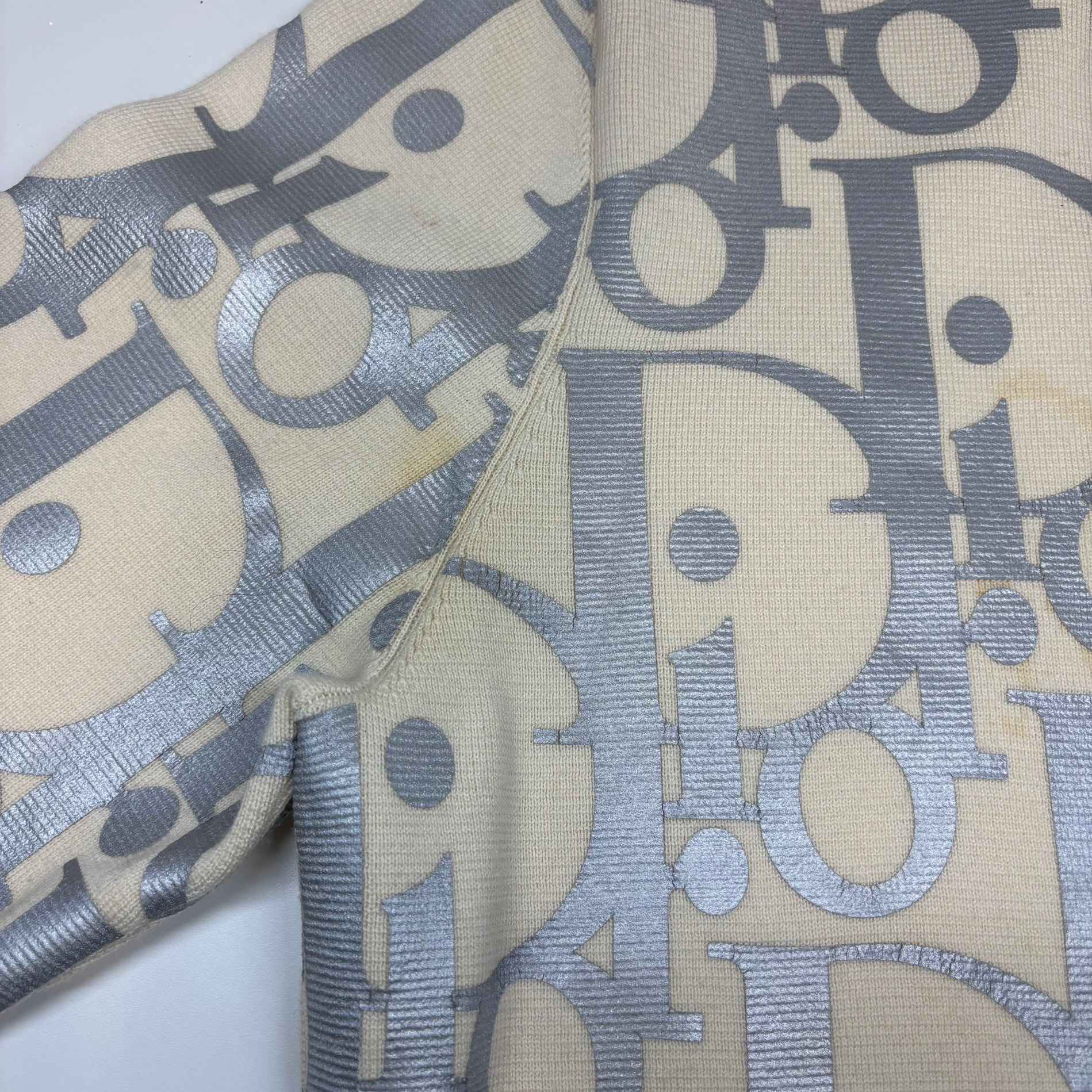 Men's Reflective Oblique Sweatshirt Beige Size M