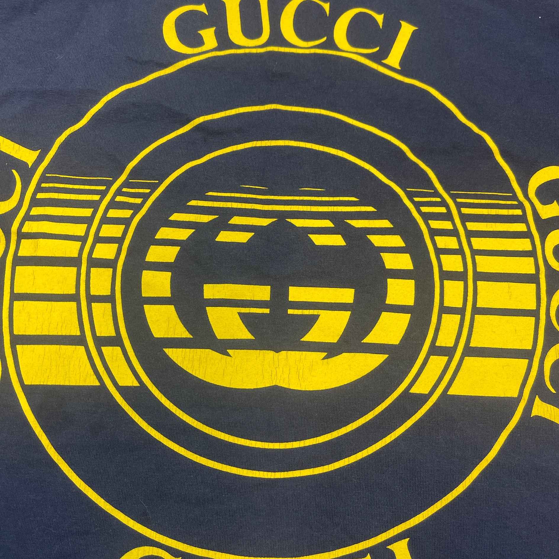 Men's Logo Print T-Shirt Blue Size XXXL