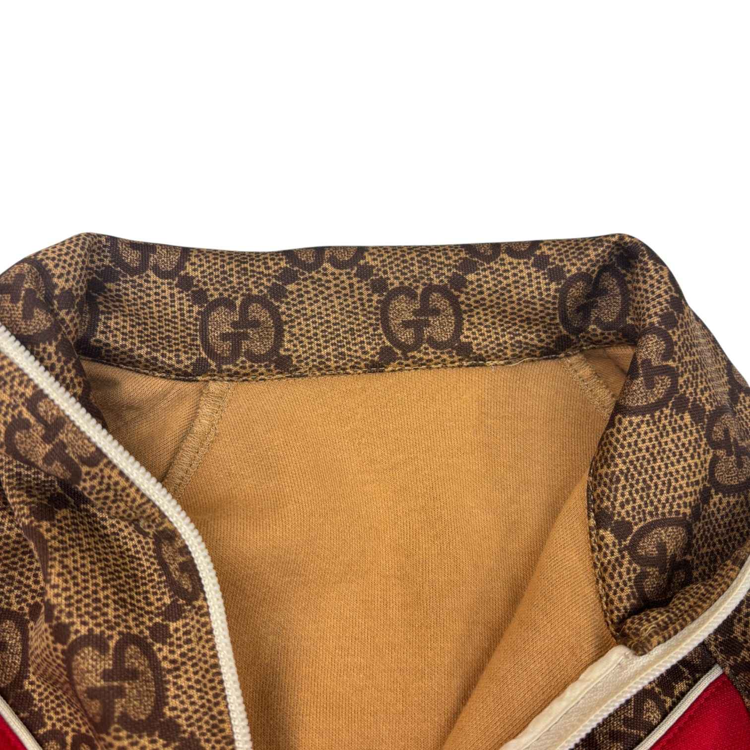 Men's Gg Supreme Web Track Jacket Brown Size S