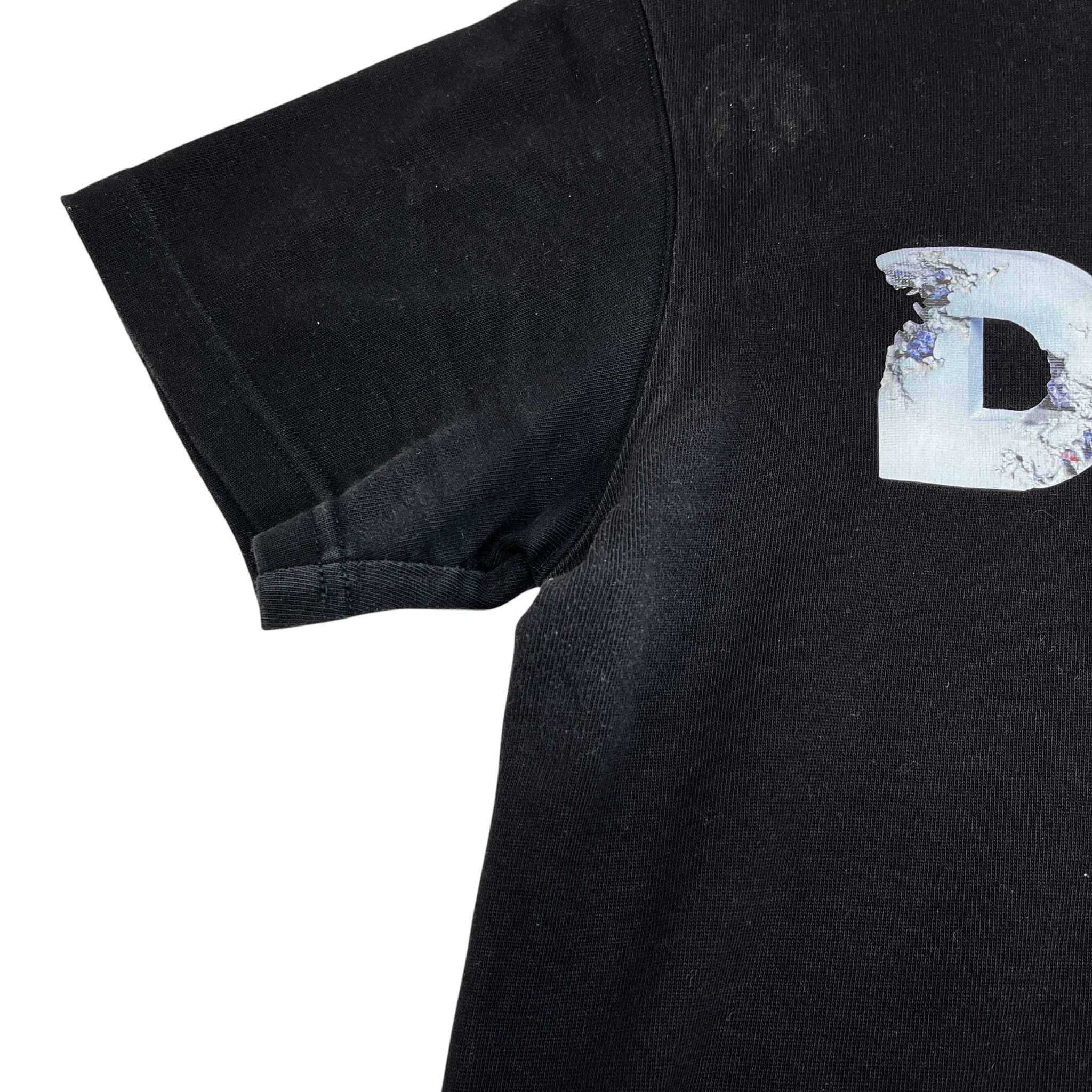 Men's Logo Print T-Shirt Black Size XXS