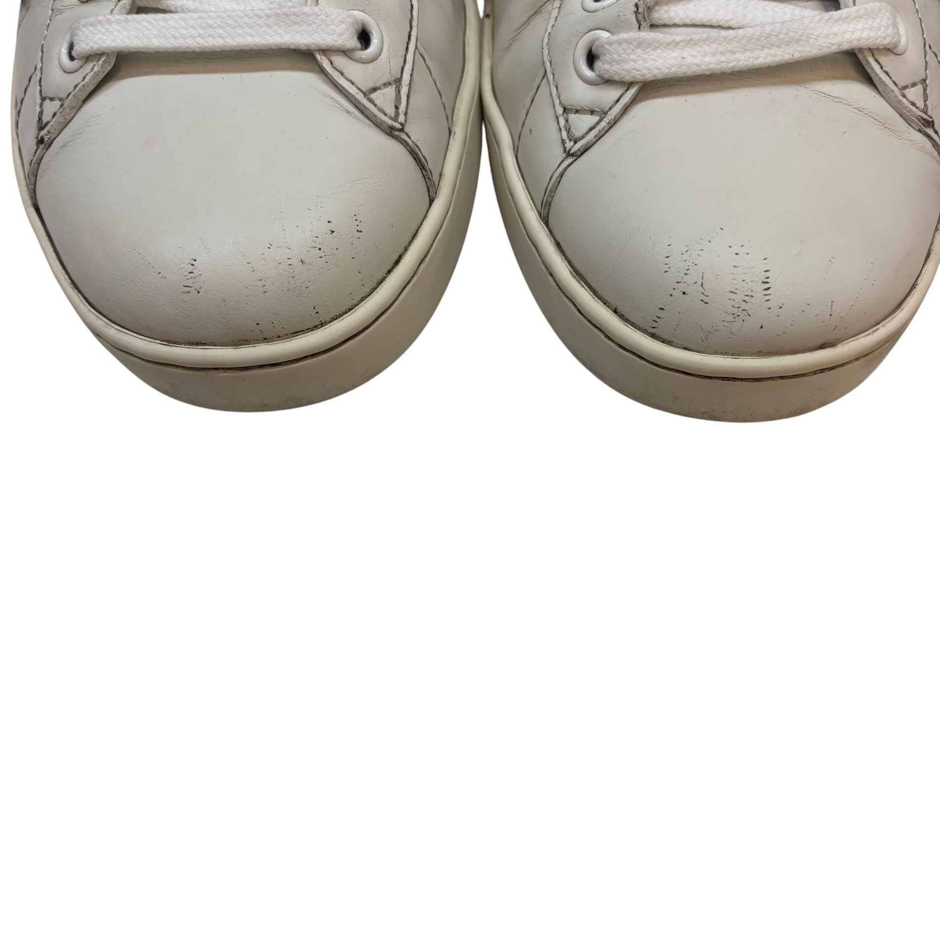 Men's Ace Embroidered Snake Low Trainers White Size EU 42.5 / UK 8.5